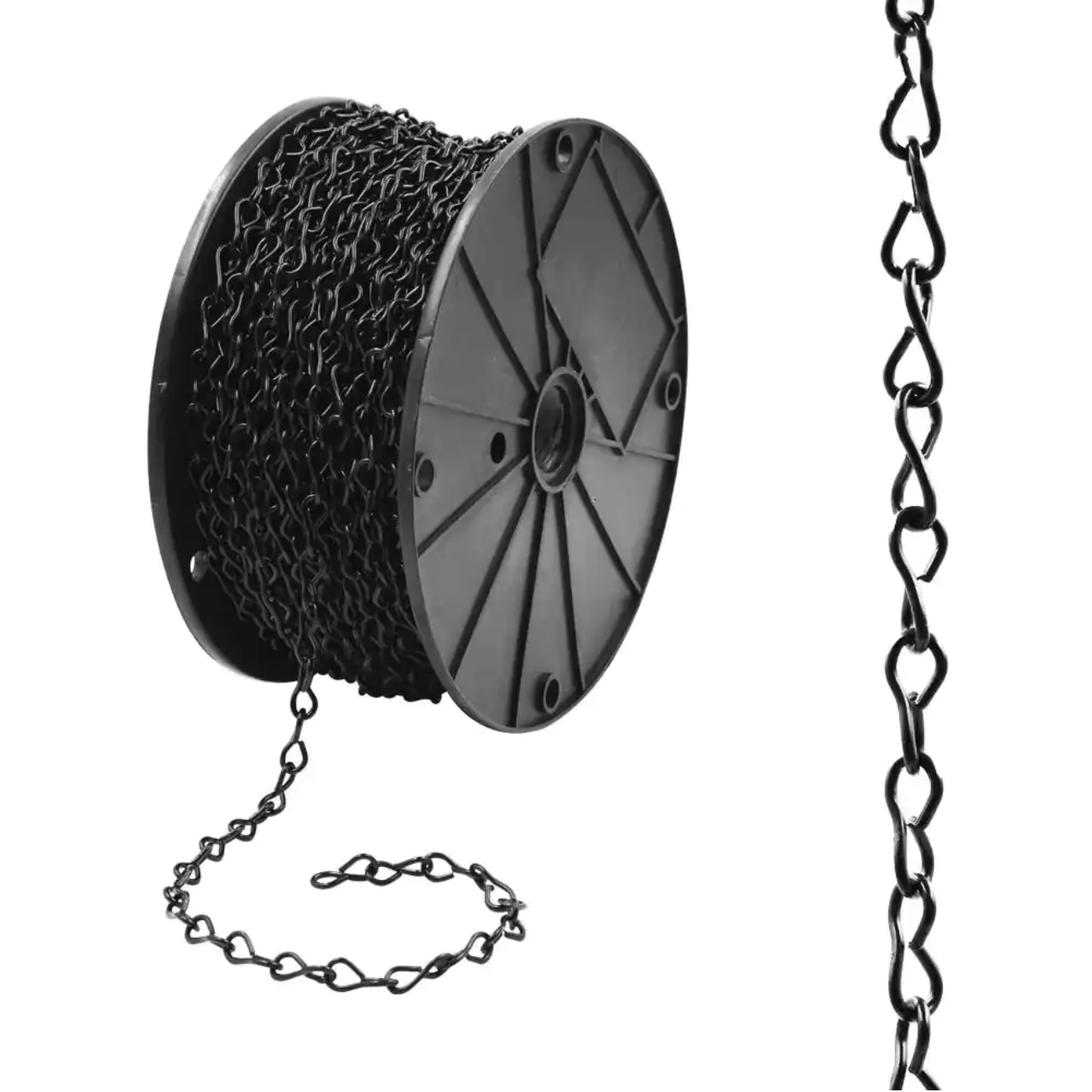 Everbilt #14 x 190 ft. Steel Jack Chain. Black