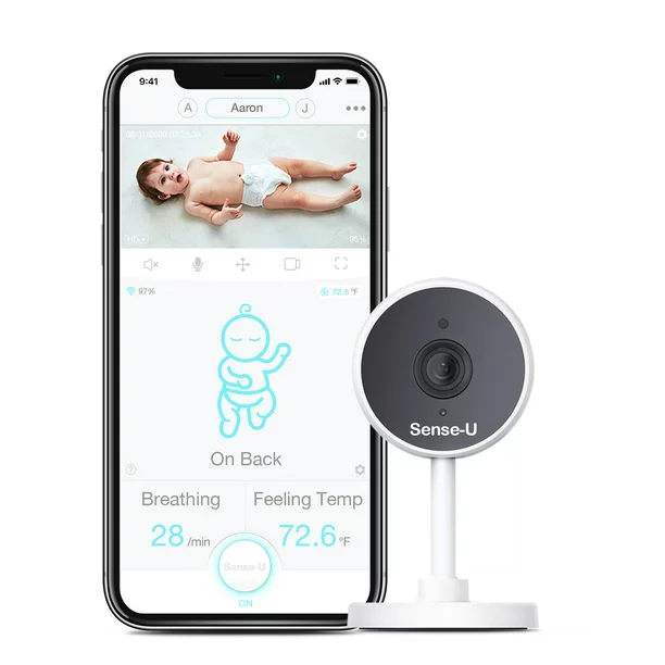 Sense-U Video Baby Monitor With 1080P HD Wi-Fi Camera And Background Audio. Night Vision