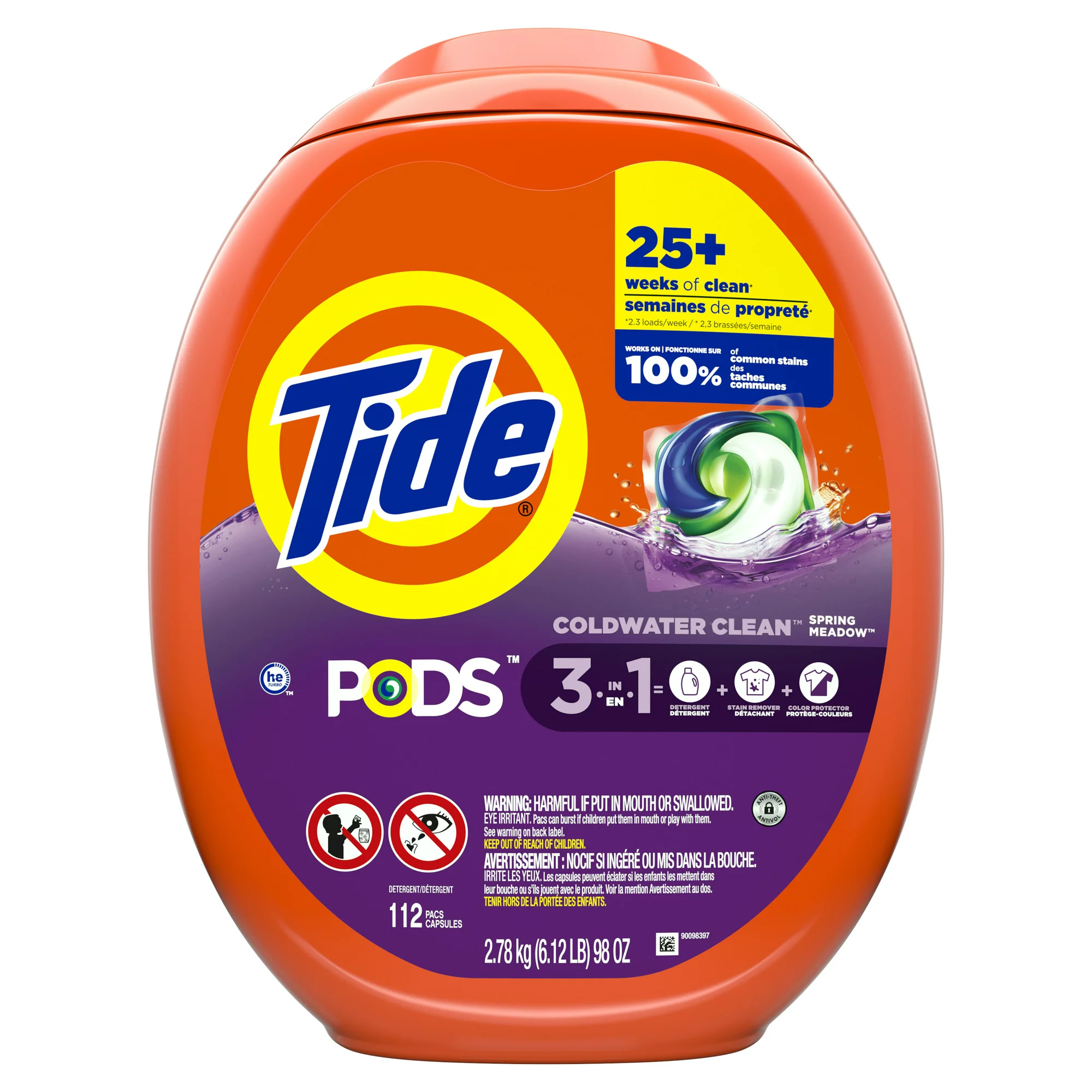 Tide PODS Laundry Detergents Spring Meadow. 112 Count