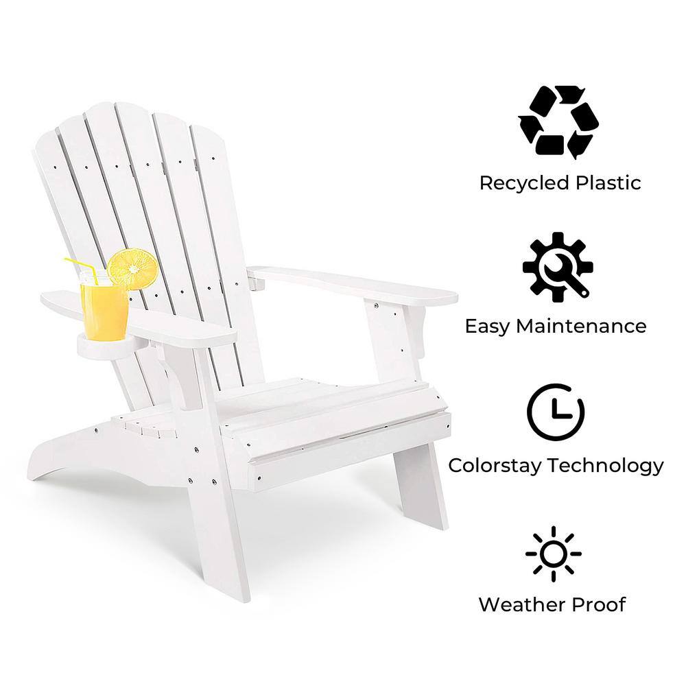 Polystyrene Composite Adirondack Chair - White