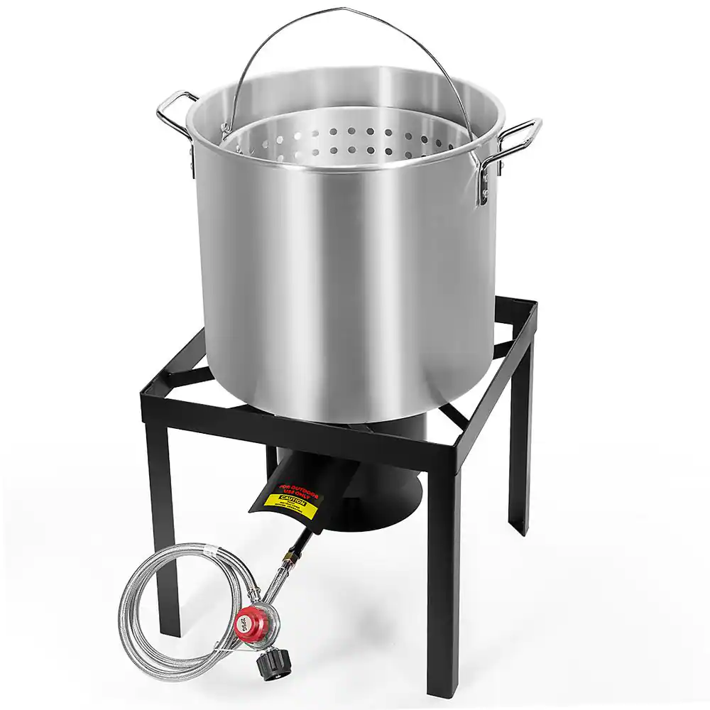 Barton 64 Qt. X-Large Outdoor Aluminum Turkey Deep Fryer Pot And Burner Kit