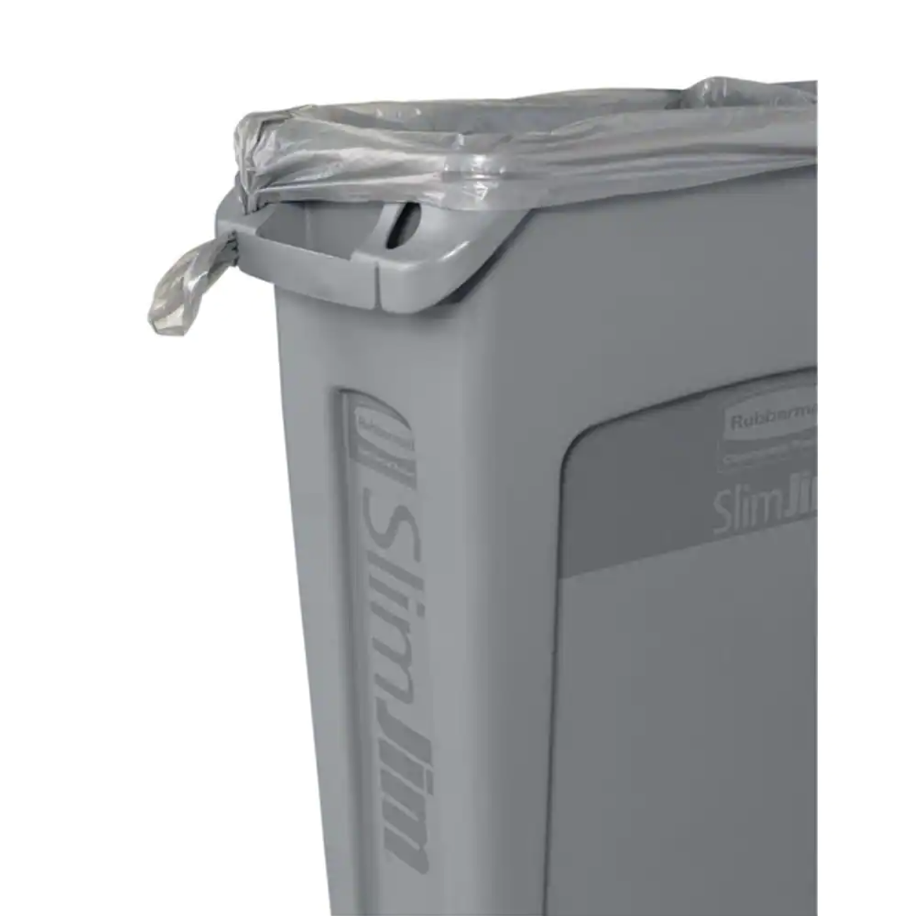 Rubbermaid Commercial Products Slim Jim 23 Gal. Gray Vented Outdoor Trash Can (4-Pack)
