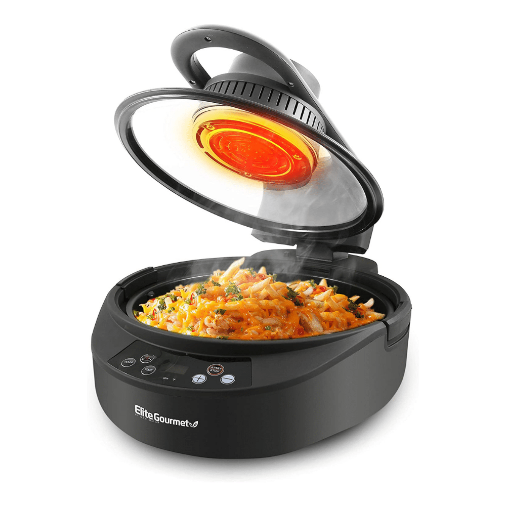Elite Gourmet EAF4700 Digital 5Qt Air Fryer. Sears. Bakes. Roasts. Top & Bottom Heating Oil-Less Healthy Cooker