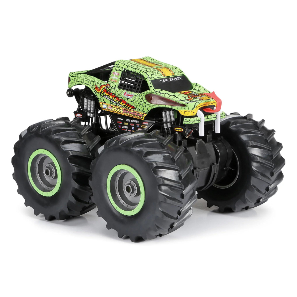 New Bright (1:10) Snake Bite Battery Radio Control Monster Truck with Lights. Sounds and Vapor