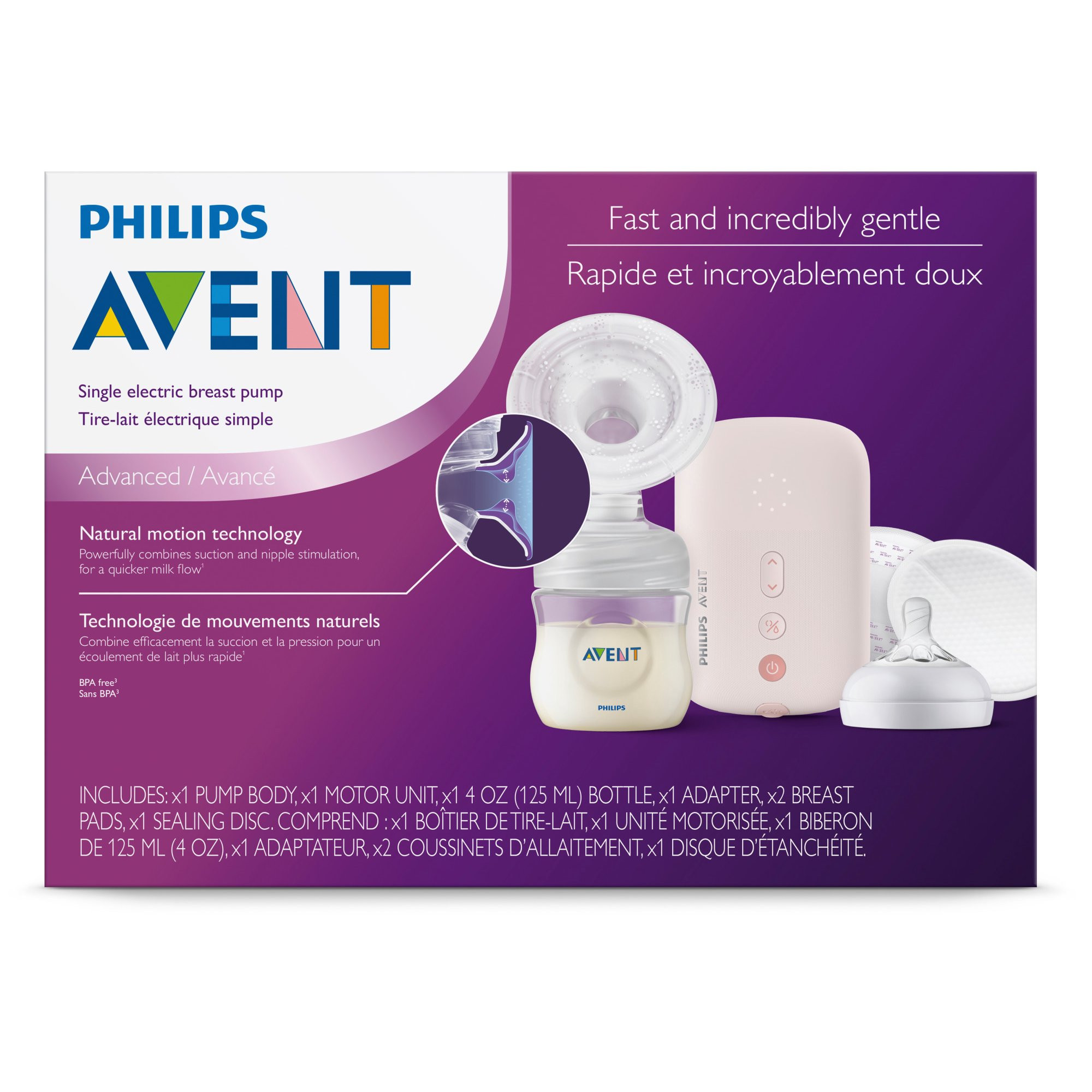 Philips Avent Single Electric Breast Pump Advanced. with Natural Motion Technology. SCF391/61