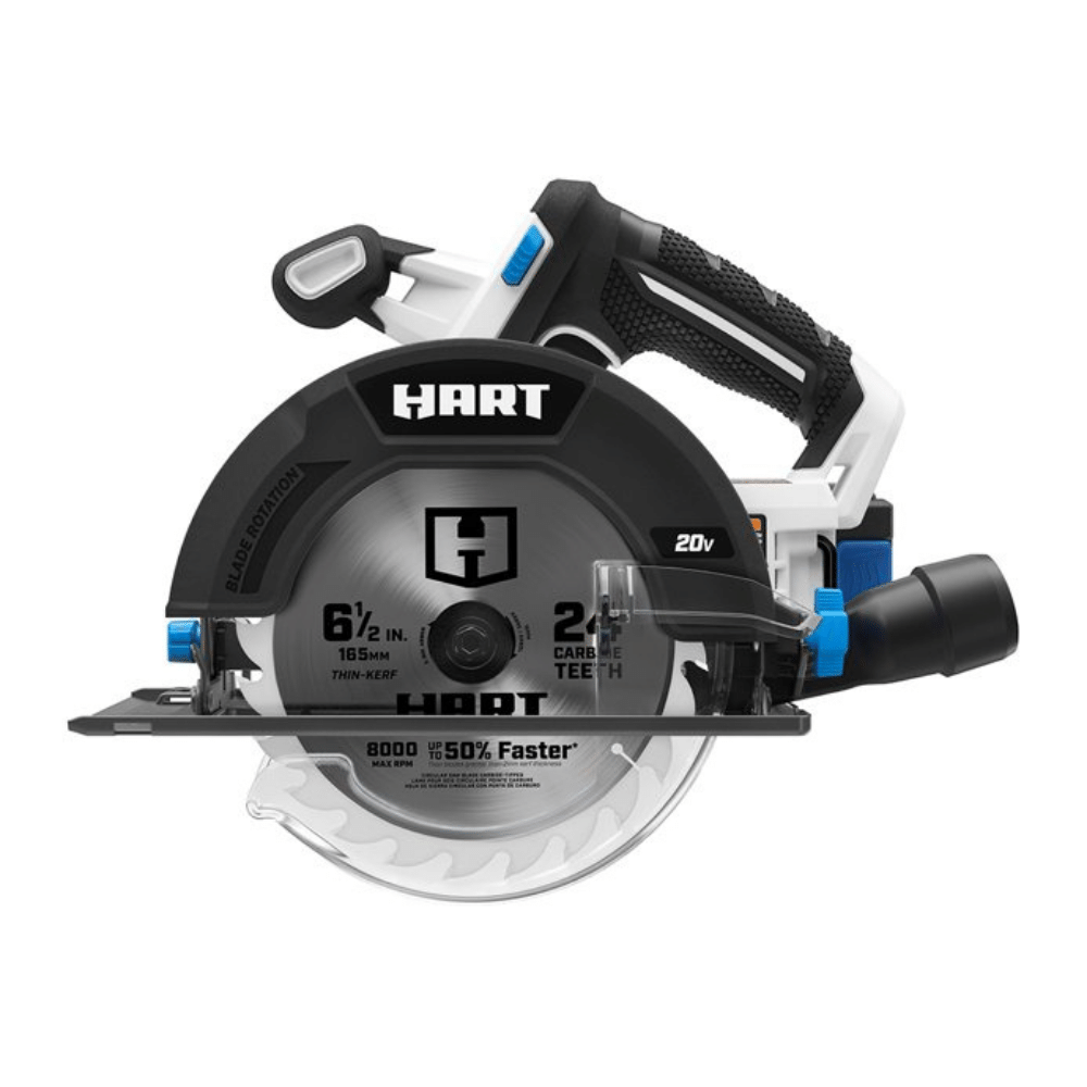 Hart 20-Volt Cordless 6 1/2-inch Circular Saw Kit. 4.0Ah Lithium-Ion Battery