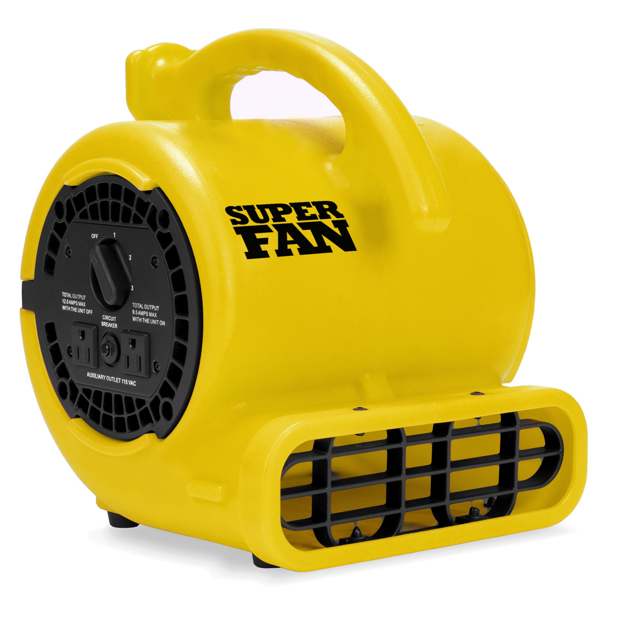 Soleaire Super Fan Home Personal Portable High Velocity Floor Fan. Yellow