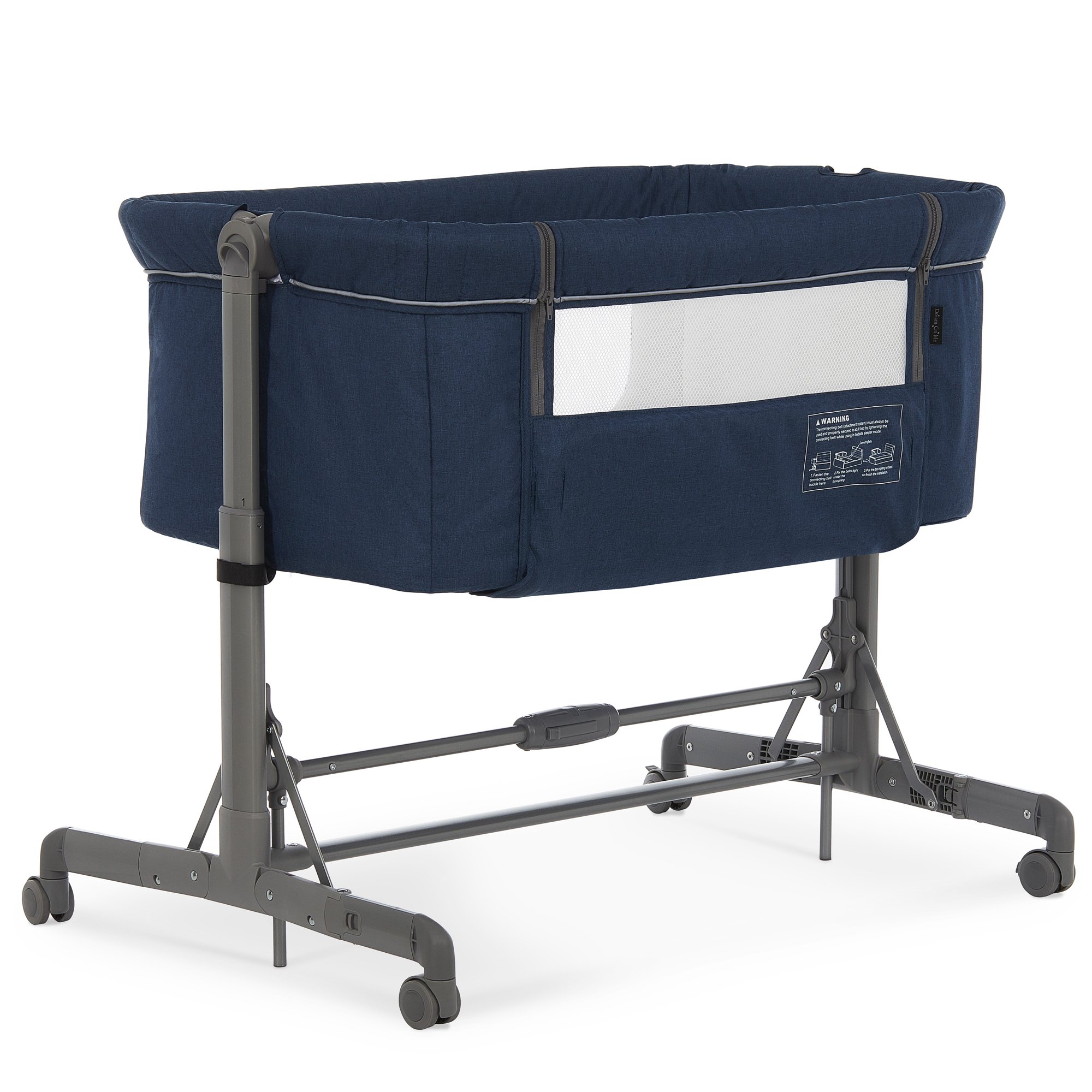 Dream On Me Zimal Bassinet And Bedside Sleeper. Blue