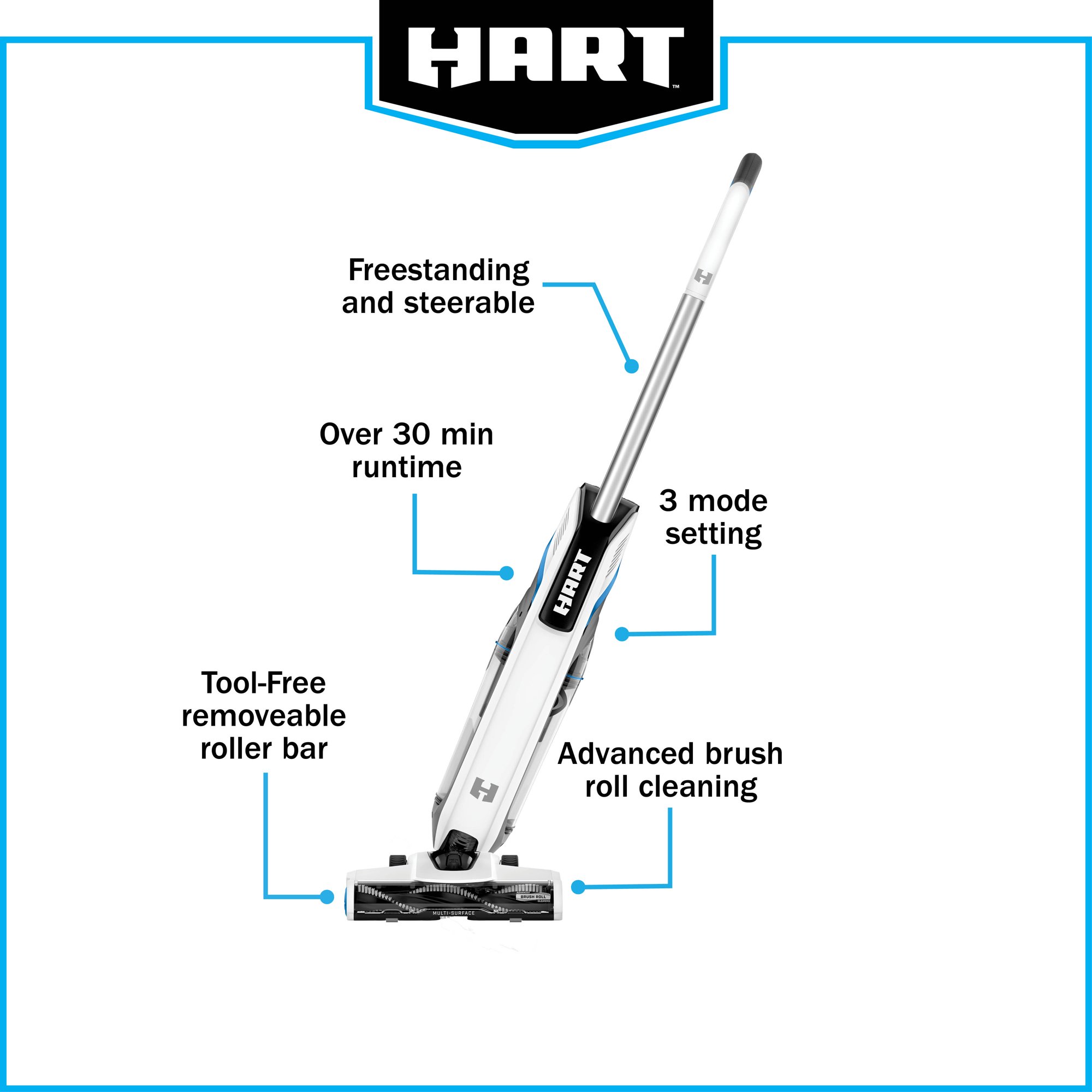 Hart 20-Volt High Capacity Cordless Stick Vacuum (battery not included)