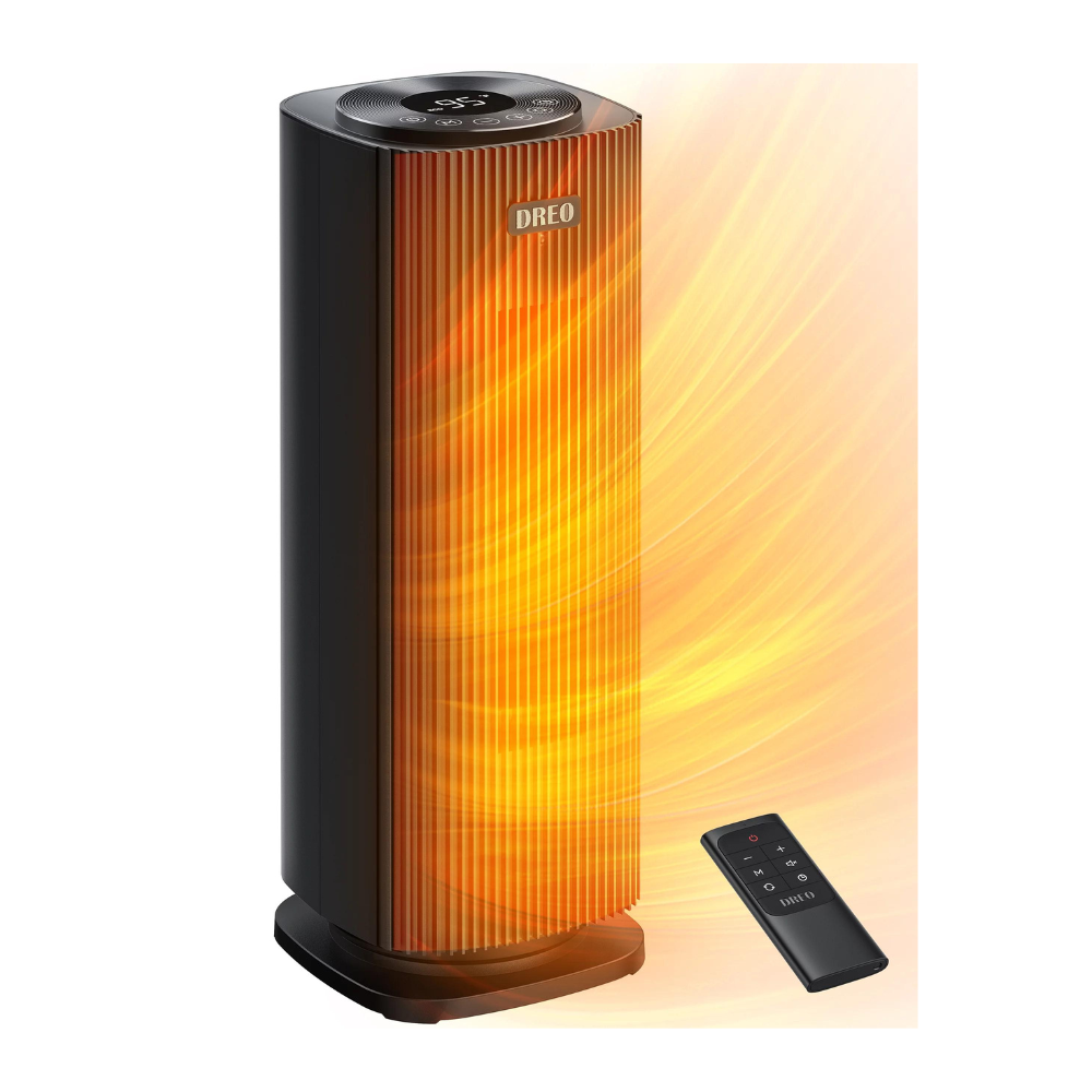 Dreo Space Heater Energy-Saving with Thermostat. 16″ 1500W Oscillating Ceramic Electric Heater. Portable Space Heaters