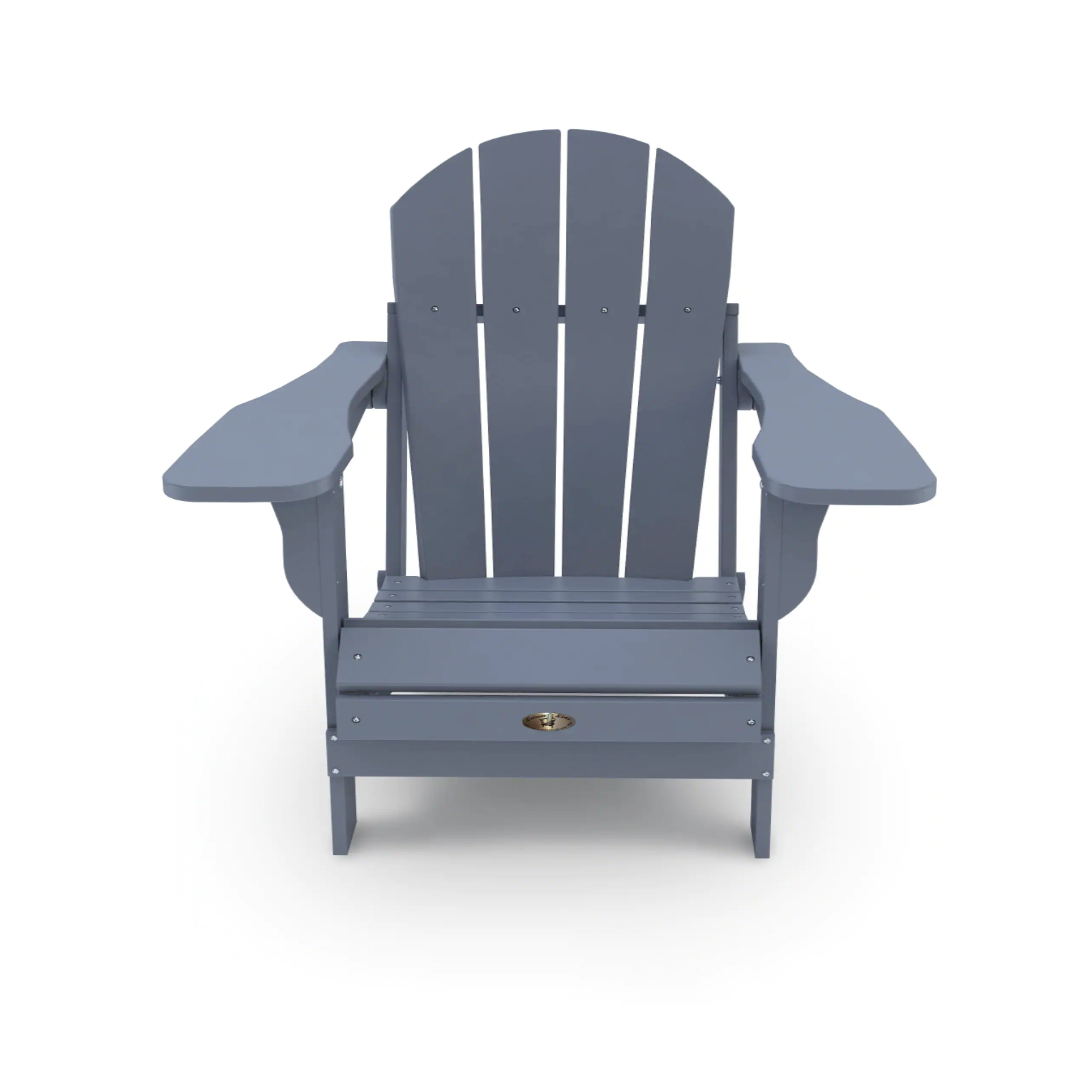 Leisure Line Recycled Grey Folding Plastic Adirondack Chair