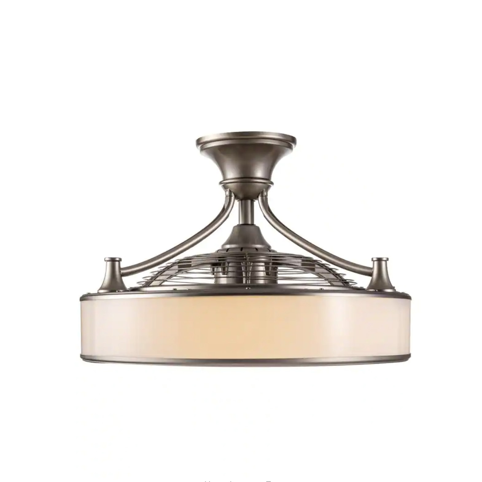 Home Decorators Collection Windara 22 in. LED Indoor/Covered Outdoor Brushed Nickel Ceiling Fan with Light Kit & Remote Control