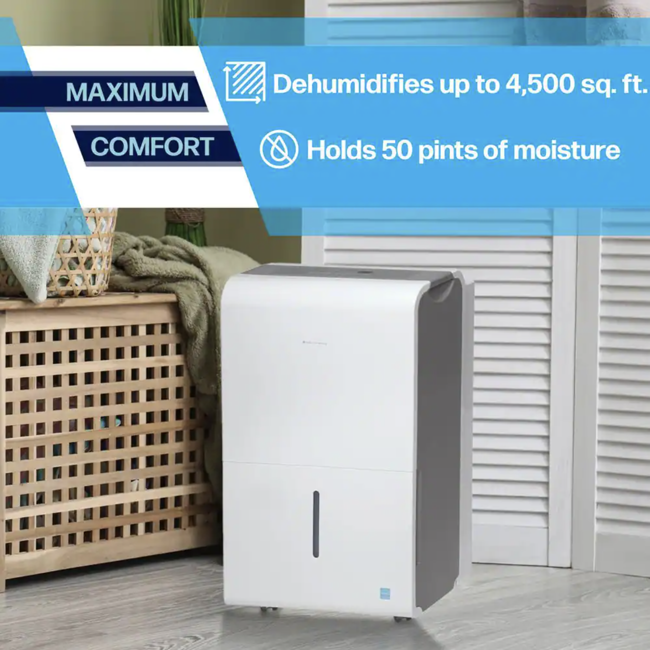 Arctic Wind 50-Pint Flat Panel ENERGY STAR Dehumidifier