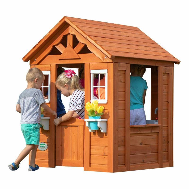 Backyard Discovery Timberlake Cedar Wooden Playhouse