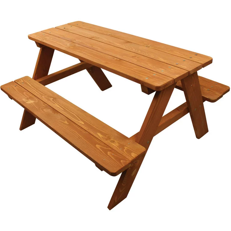 Homeware Kids Wooden Picnic Table. Brown