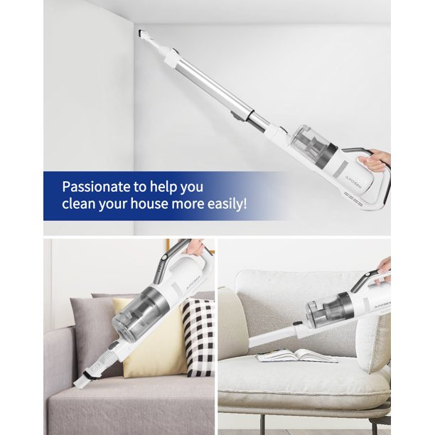 Aposen Cordless Vacuum 4-in-1 Lightweight Stick Vacuum Cleaner for Carpet Hard Floor Pet Hair