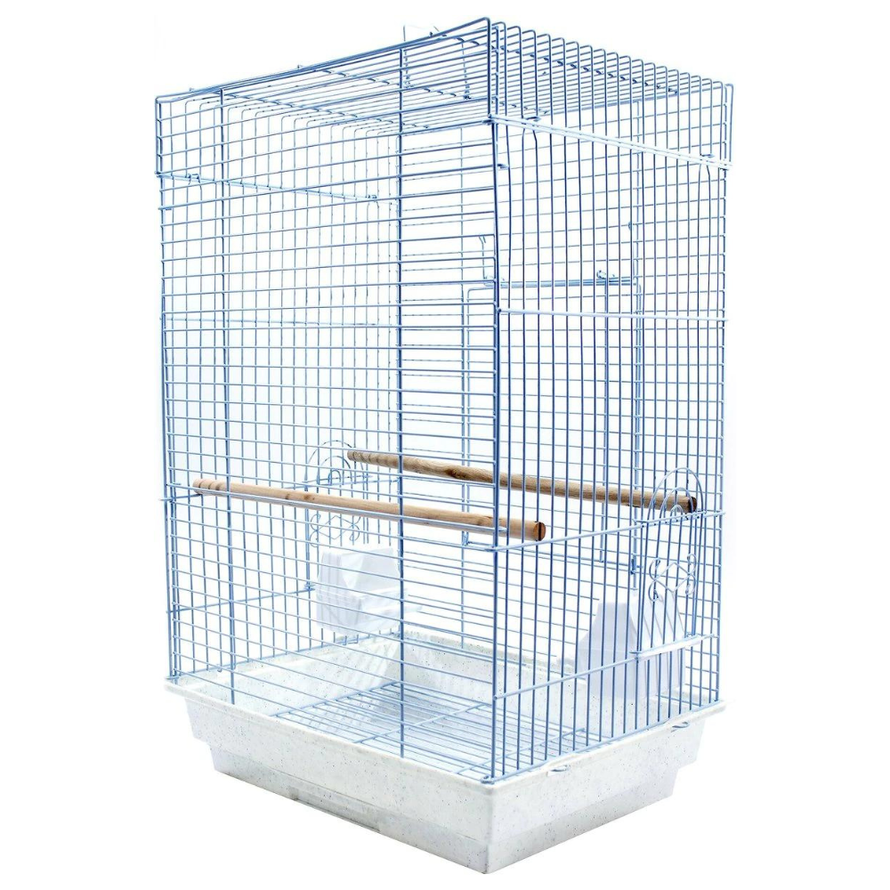 Penn-Plax Medium Bird Kit Square Bird Cage. White