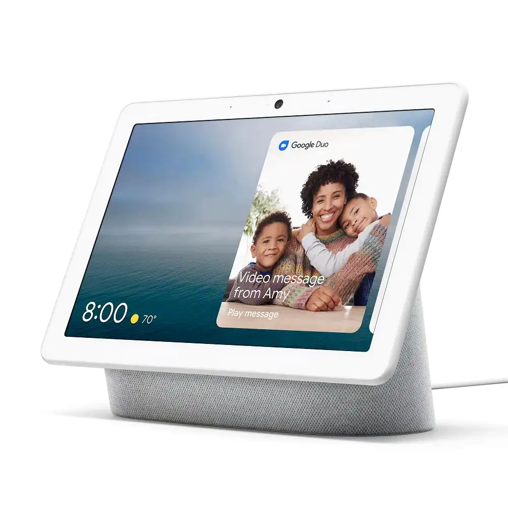 Google Nest Hub Max - Smart Home Speaker and 10″ Display With Google Assistant - Chalk