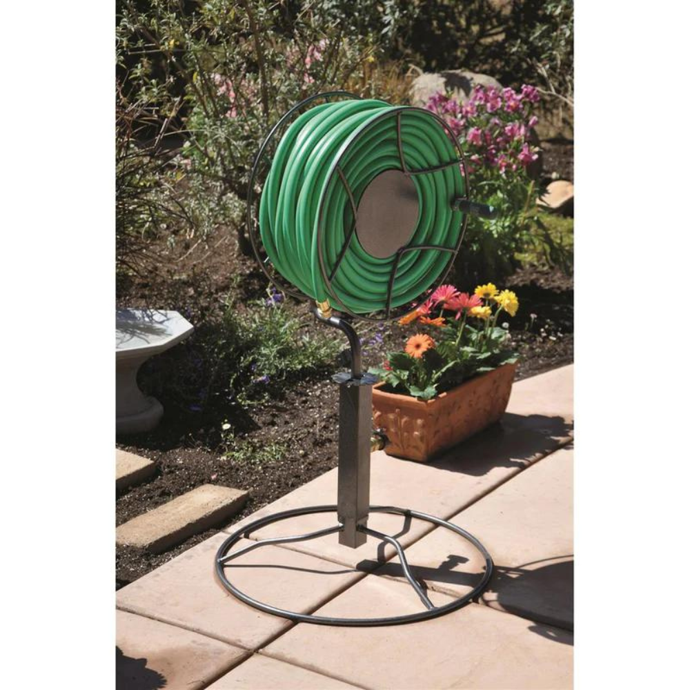 Yard Butler ISRPB-360 Free Standing Swivel Reel with Patio Base
