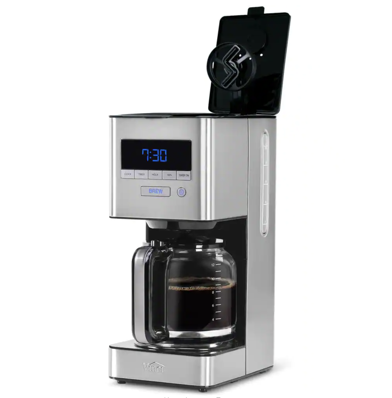 Vinci RDT Spinning Sprayhead 12- Cup Stainless Steel Programmable Auto Pour Over Coffee Maker with Rotary Dispersion Technology