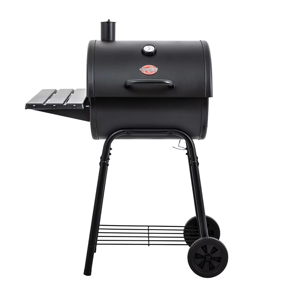 Char-Griller 23-in Black Wrangler Barrel Charcoal Grill