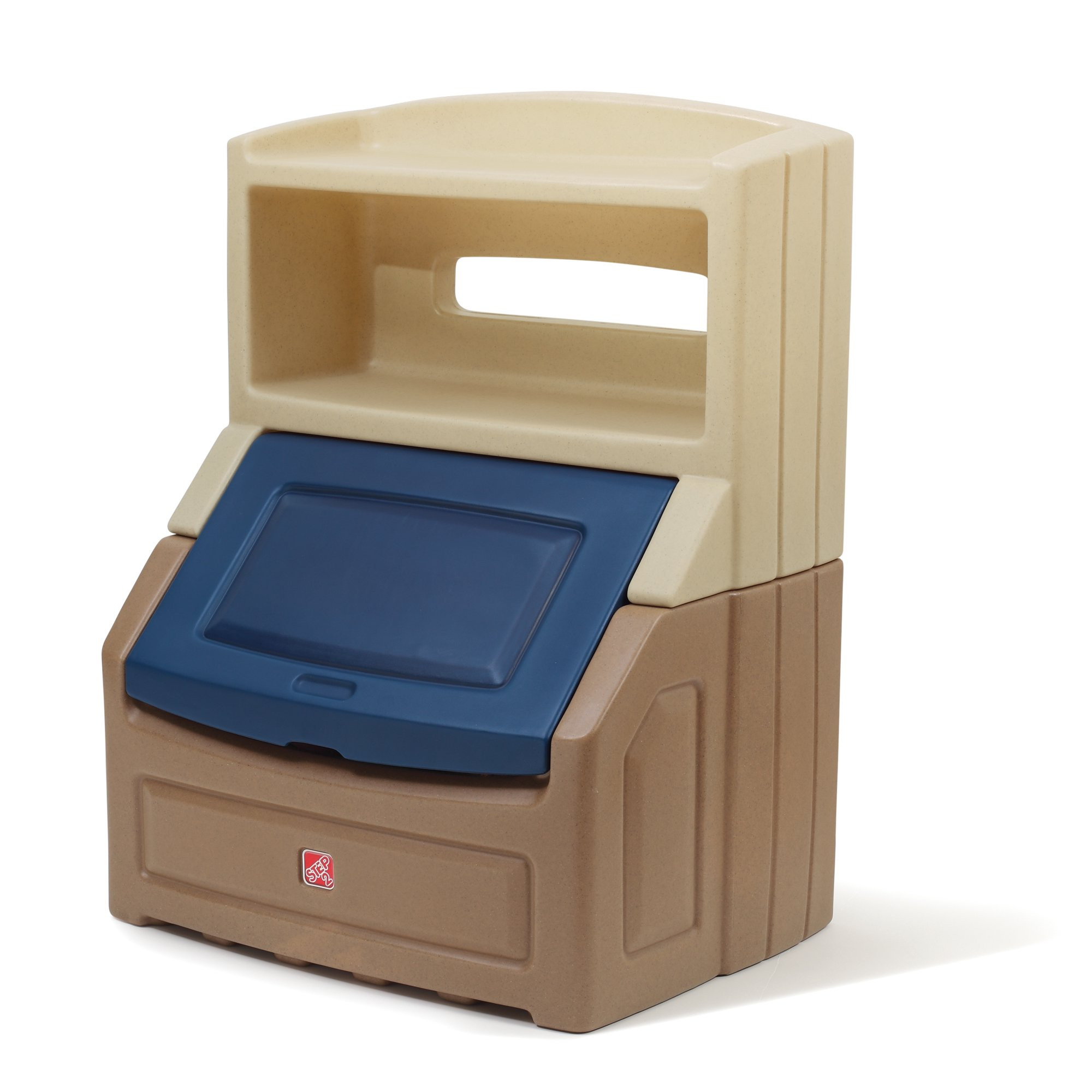 Step2 Lift & Hide 38″H Kids Plastic Storage Bin and Toy Organizer. Blue