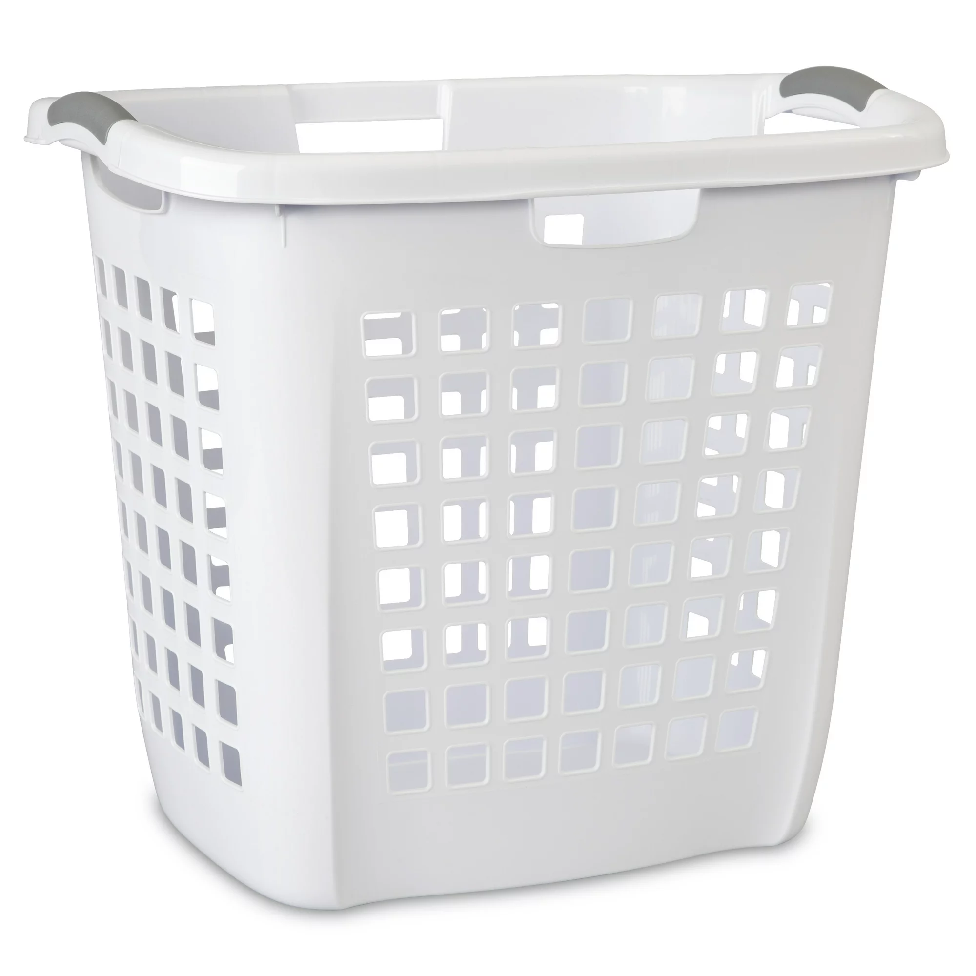 Sterilite Ultra Easy Carry Plastic Laundry Hamper. White. Set of 4