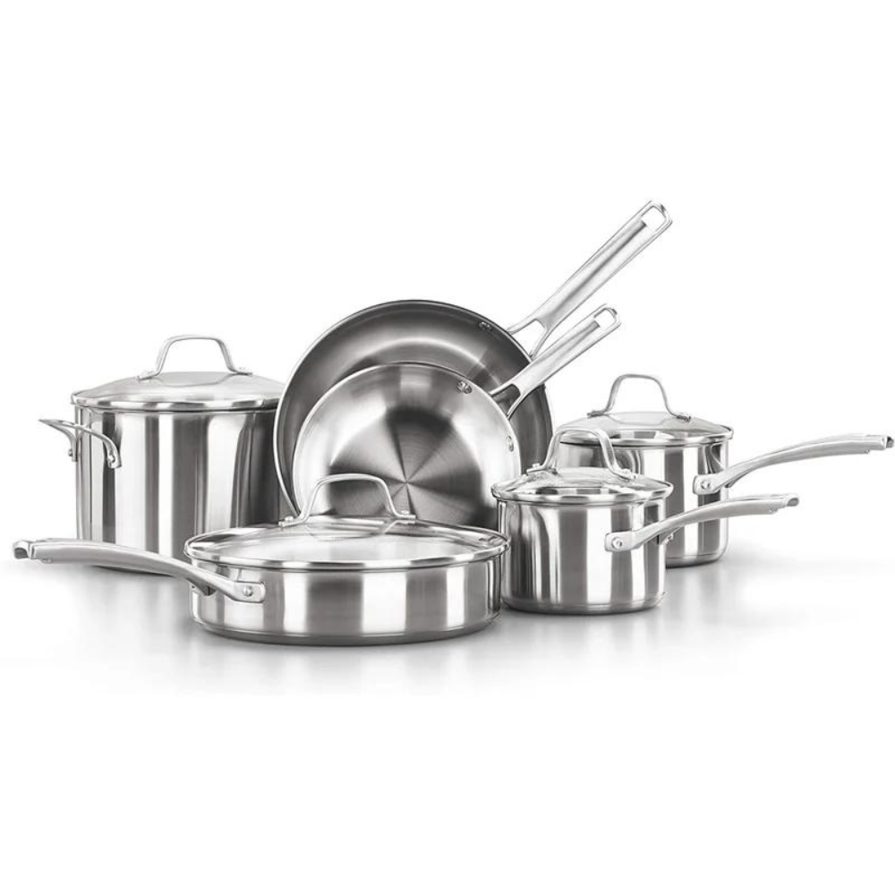 Calphalon Classic Stainless Steel 10 Piece Cookware Set. 2095338
