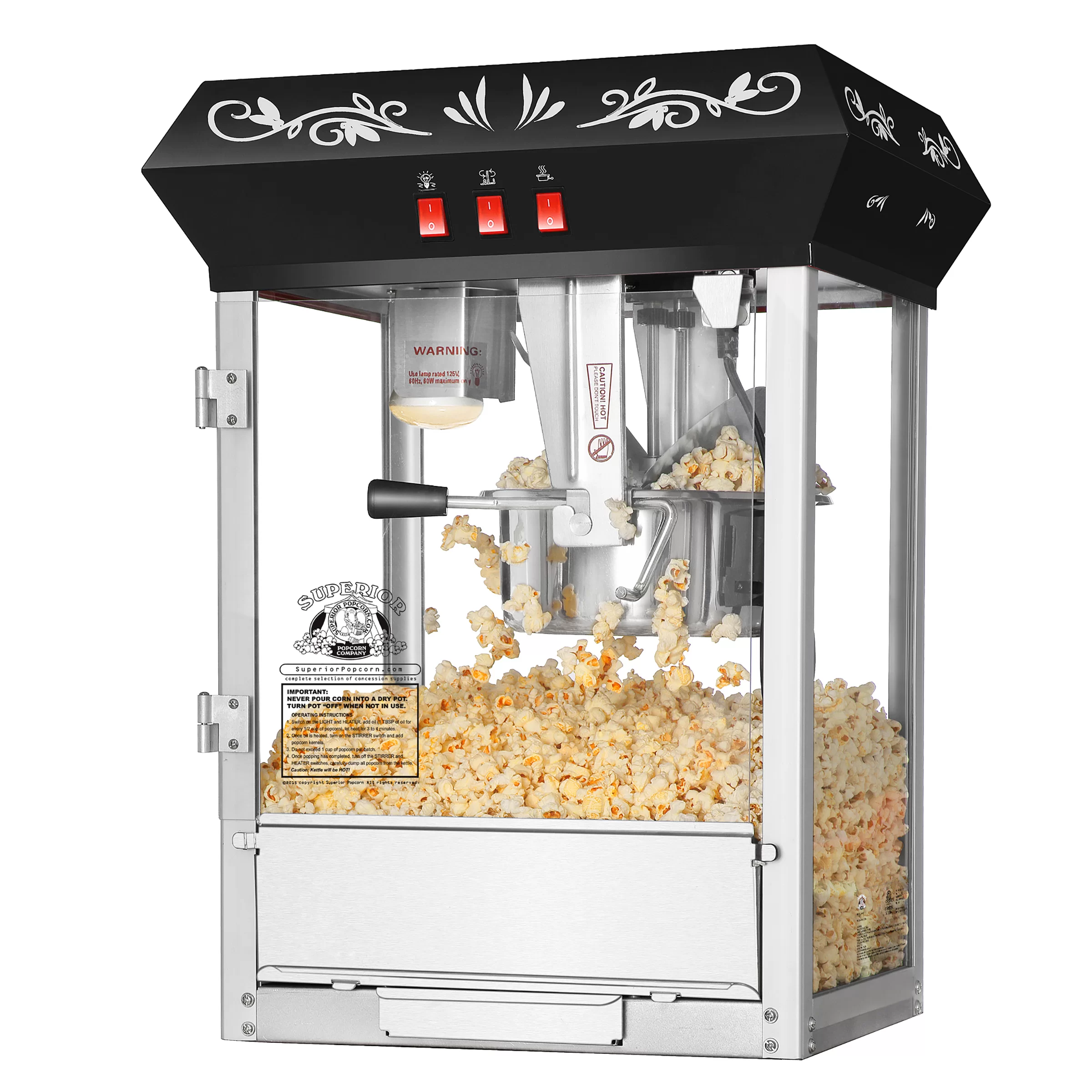 Superior Popcorn Company 8 Oz. Movie Night Tabletop Popcorn. Black (Part Number: M030815)