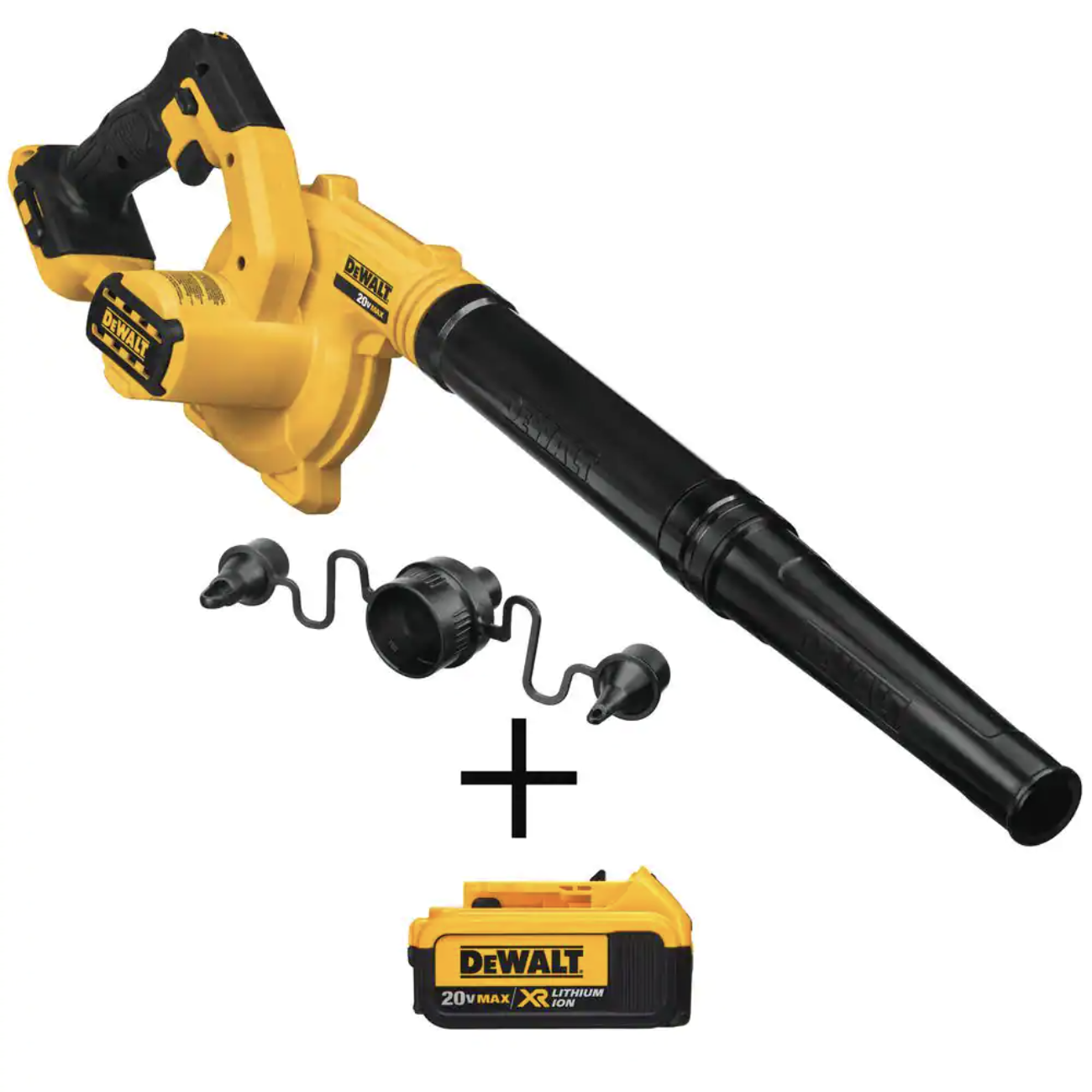 Dewalt 20-Volt MAX Cordless Compact Jobsite Blower 135 MPH 100 CFM with (1) 20-Volt 4.0Ah Battery (DCE100BW204)