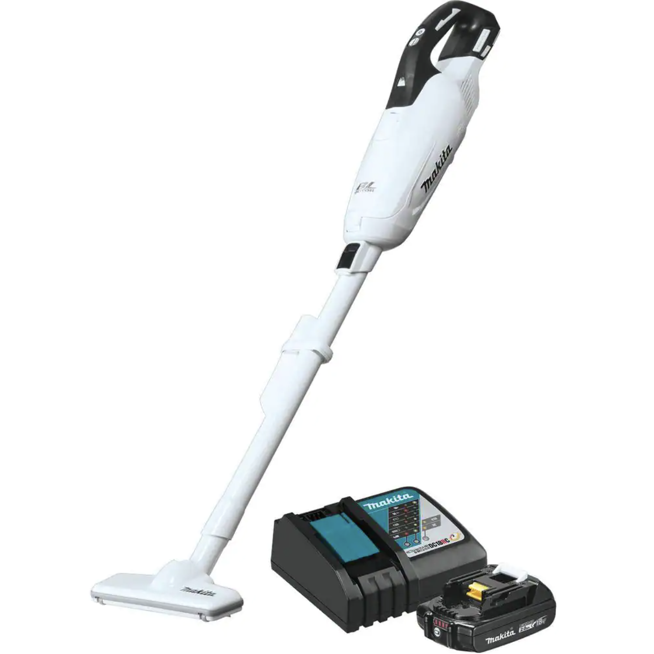 Makita 18-Volt LXT Lithium-Ion Compact Brushless Cordless 3-Speed Vacuum Kit. 2.0 Ah (XLC05R1WX4)