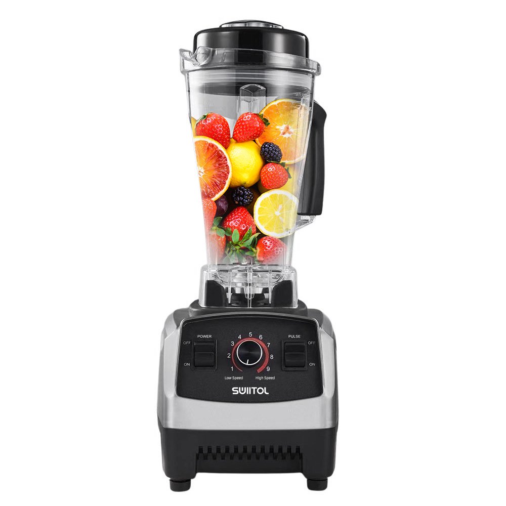 Swiitol Blender Professional 2200 Watts Blender Smoothie Maker 9 Speeds. Gray & Black