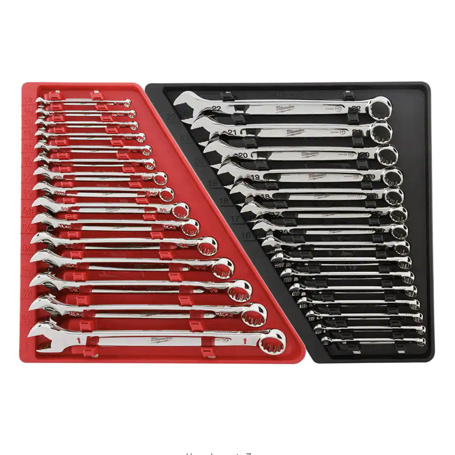 Milwaukee Combination SAE and Metric Wrench Mechanics Tool Set. 30-Piece (48-22-9415-48-22-9515)