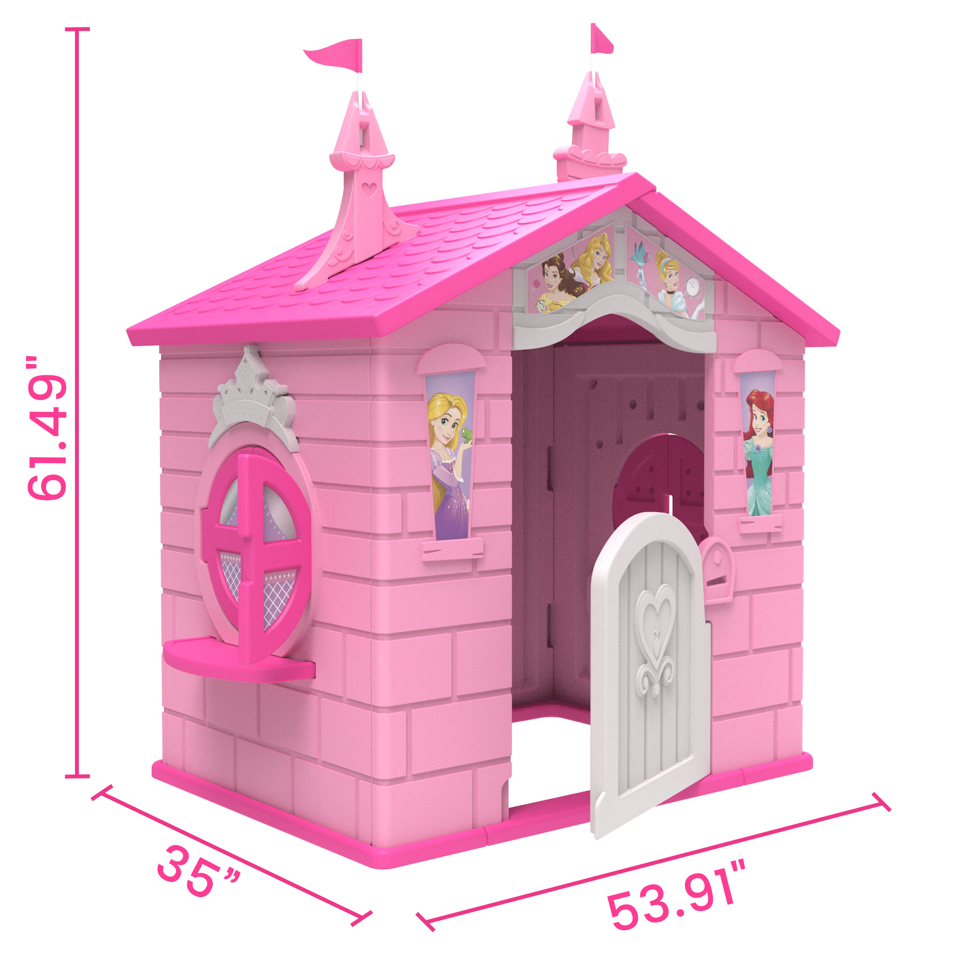 Delta Children Disney Princess Plastic Indoor. Outdoor Playhouse with Easy Assembly