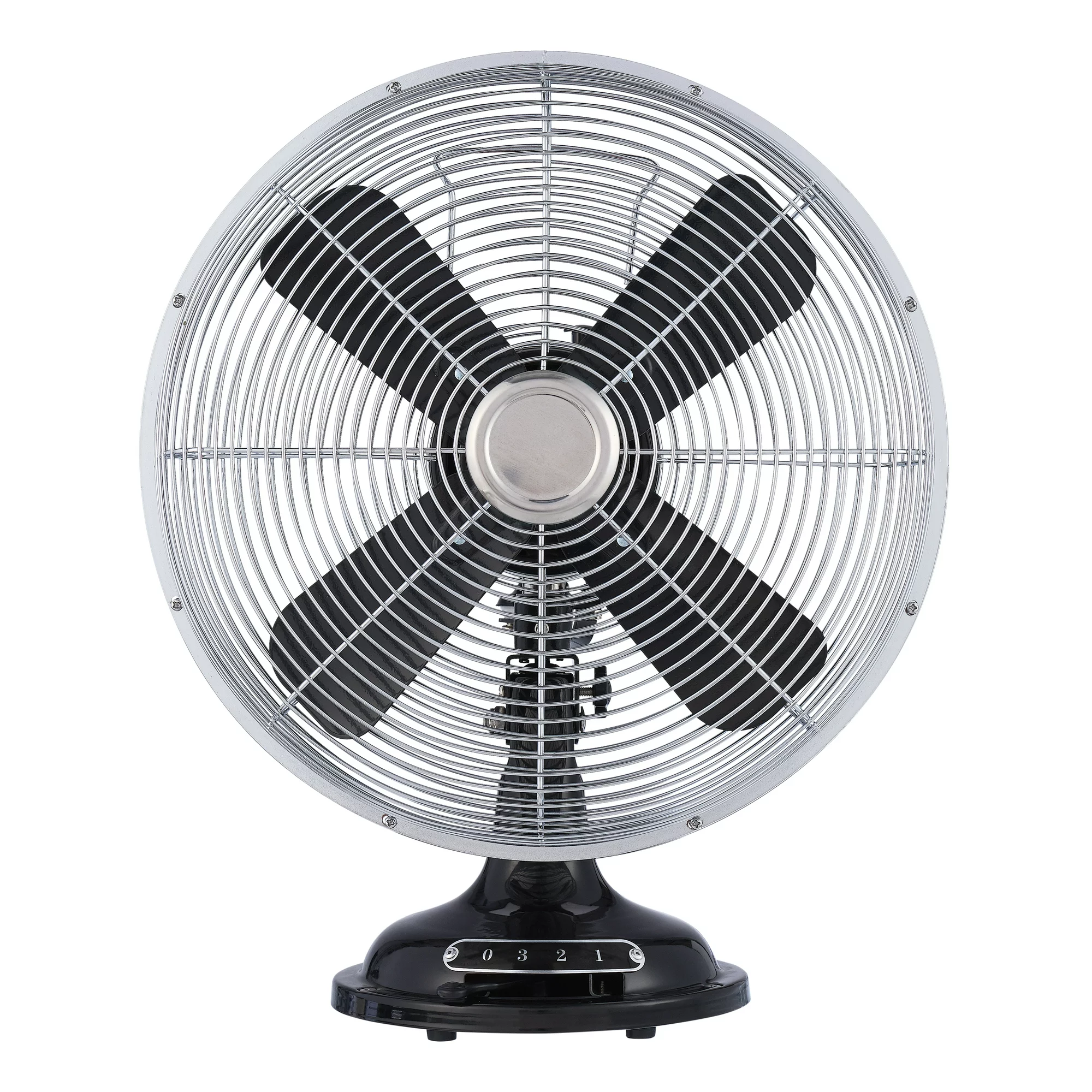 Better Homes & Gardens 12” Retro 3-Speed Metal Table Fan. Black