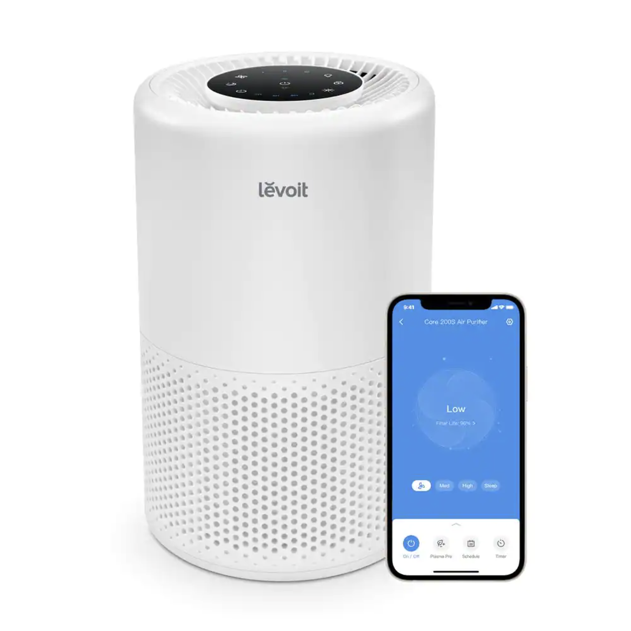 Levoit White PlasmaPro Smart True HEPA Smart Air Purifier. 178 Sq. Ft.