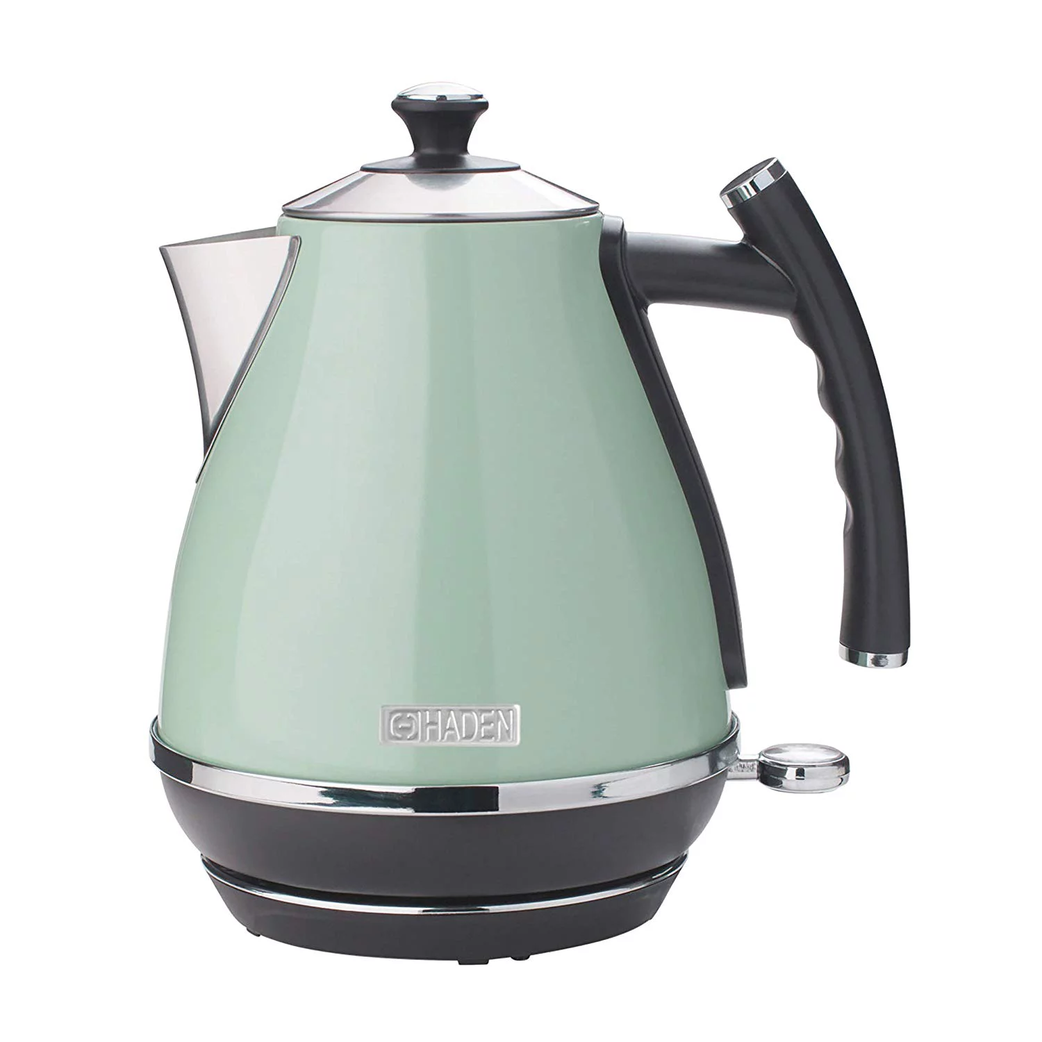 Haden Cotswold 1.7 Liter Stainless Steel Body Retro Electric Kettle. Sage Green