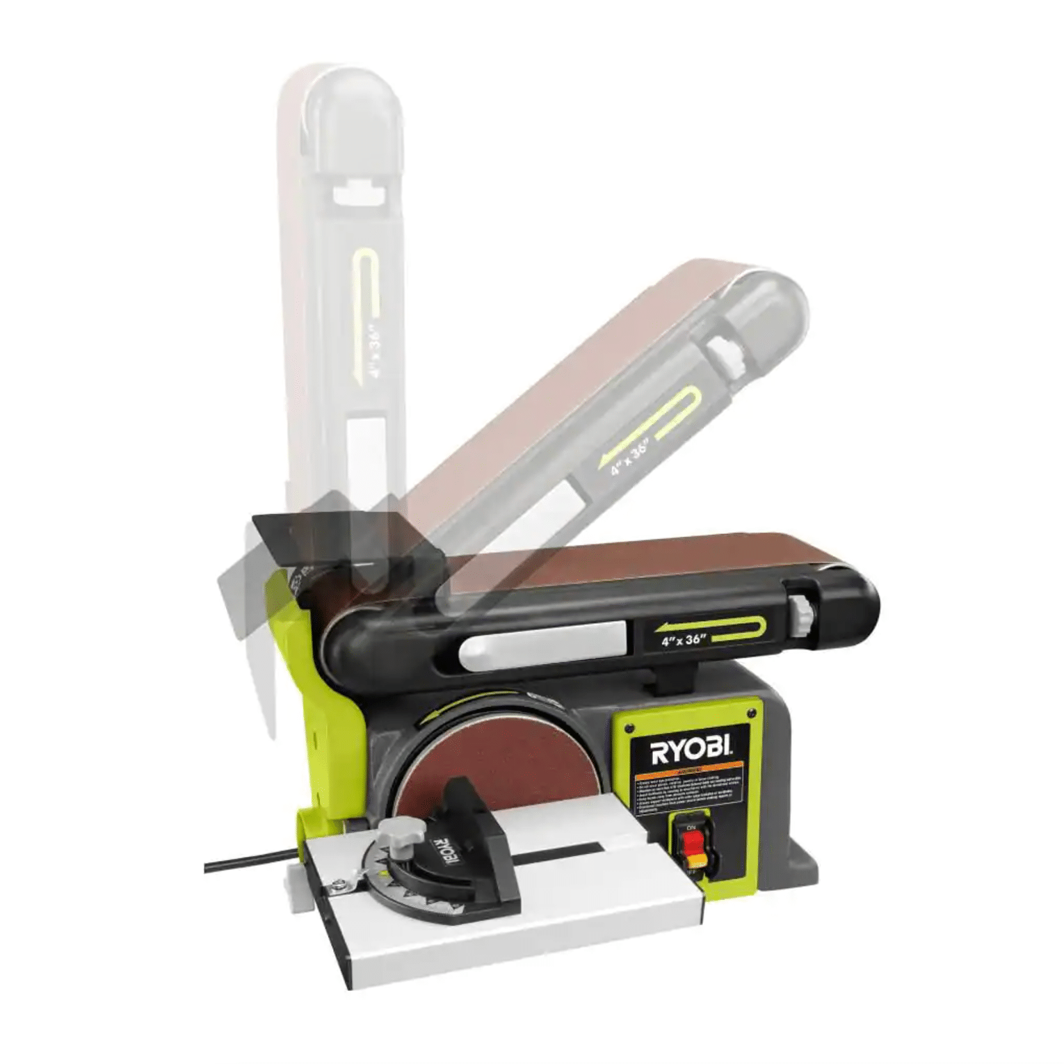 Ryobi 4 in x 36 in. Belt and 6 in. Disc Sander (BD4601G)