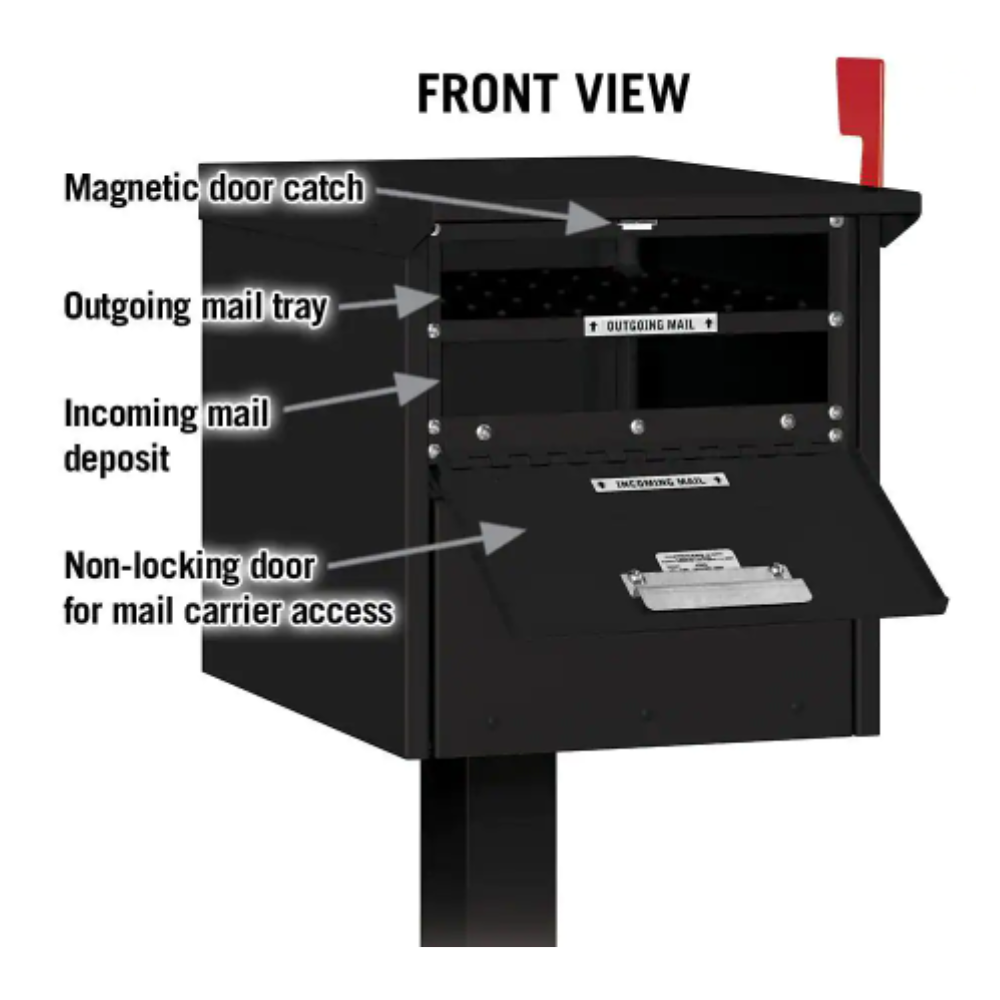 Salsbury Industries Post-Mount Roadside Mailbox