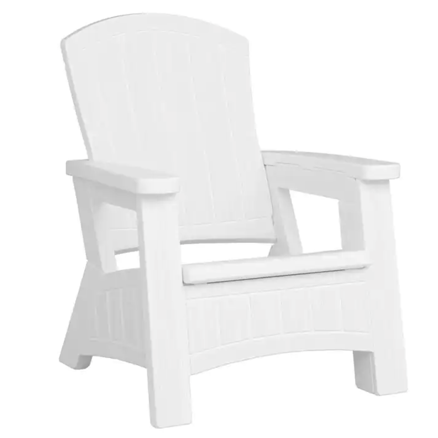Suncast White Plastic Adirondack Chair