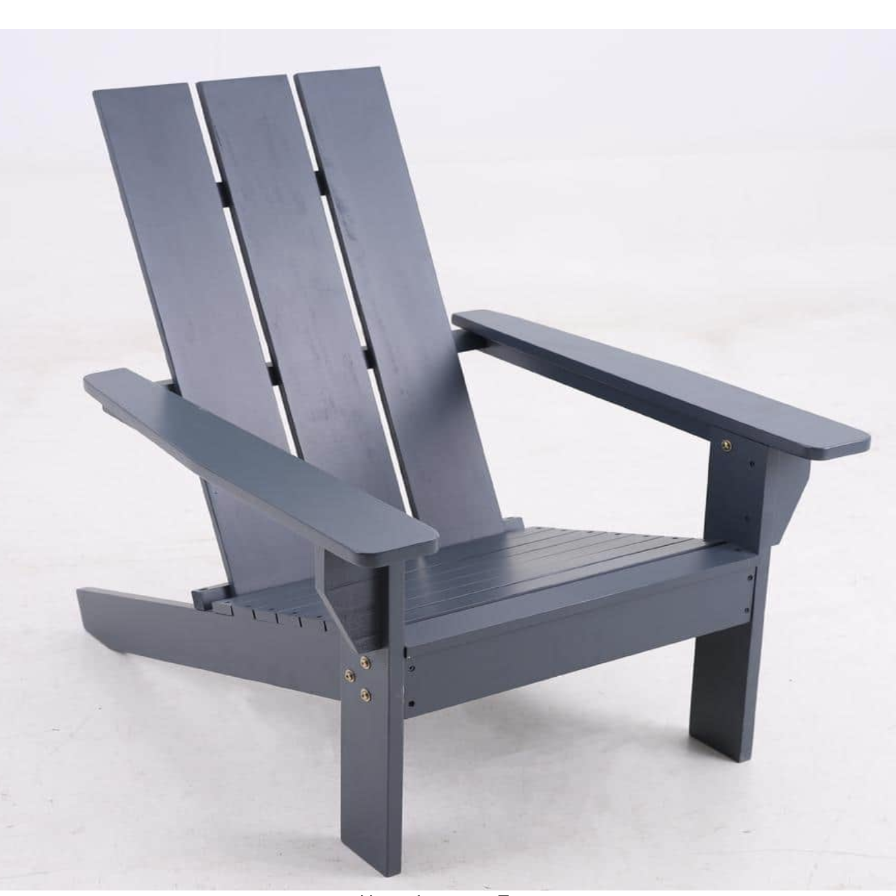 Phi Villa Classic Wood Adirondack Chair Oversized Tall Back Gray Patio Chairs For All Weather