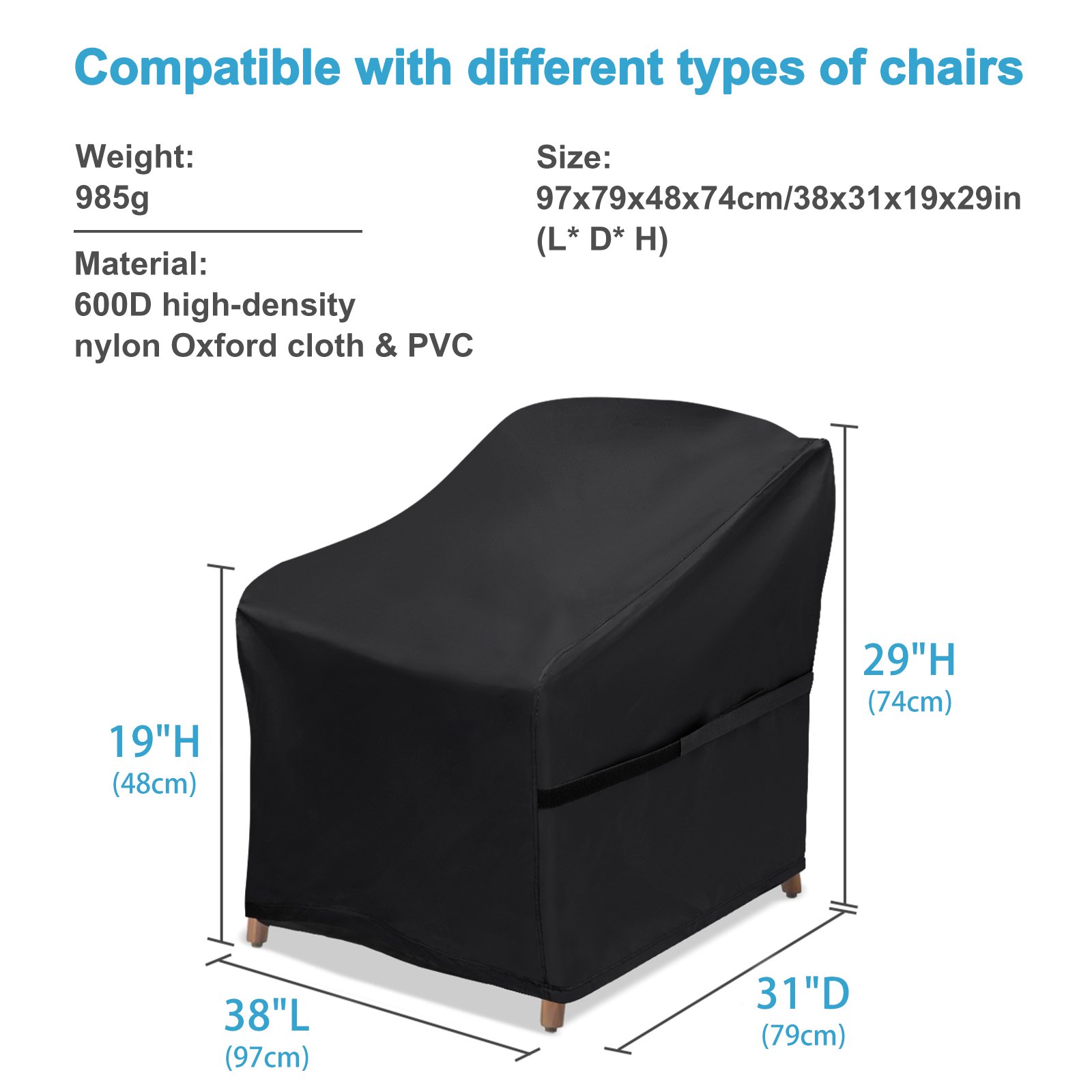 Nasum Outdoor Lawn Patio Furniture Cover. Lounge Deep Outdoor Seat Cover