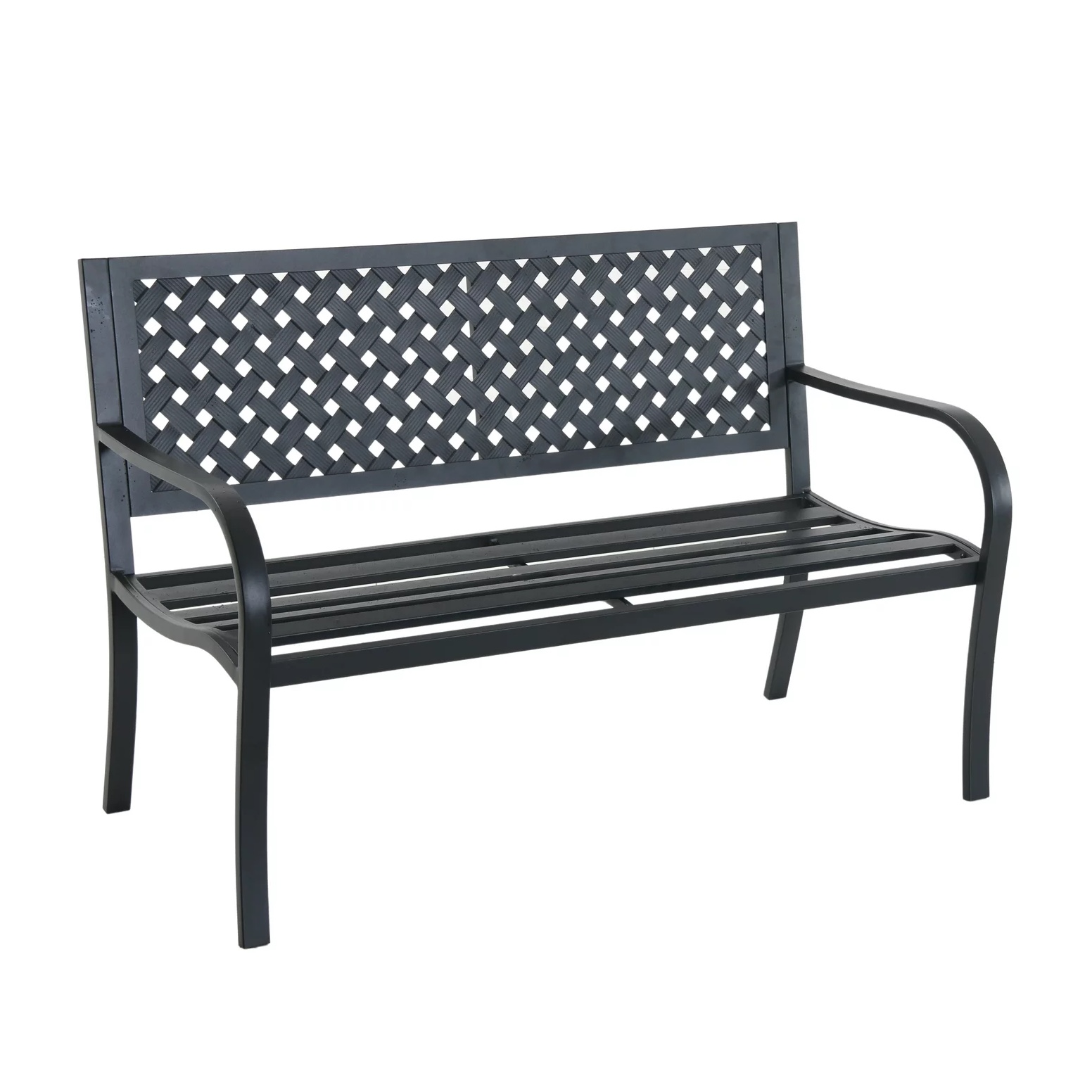 Mainstays Outdoor Durable Steel Bench. Black