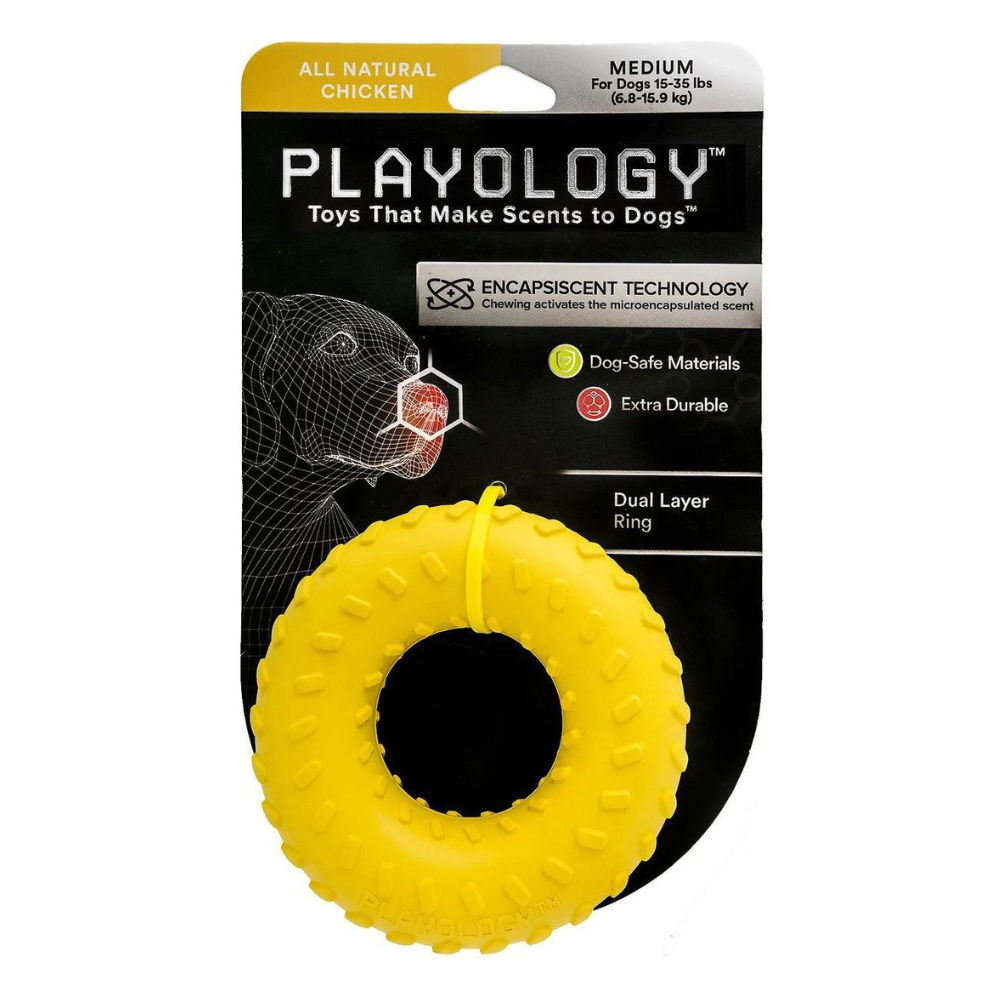 Playology Scented Dual Layer Ring Dog Toy