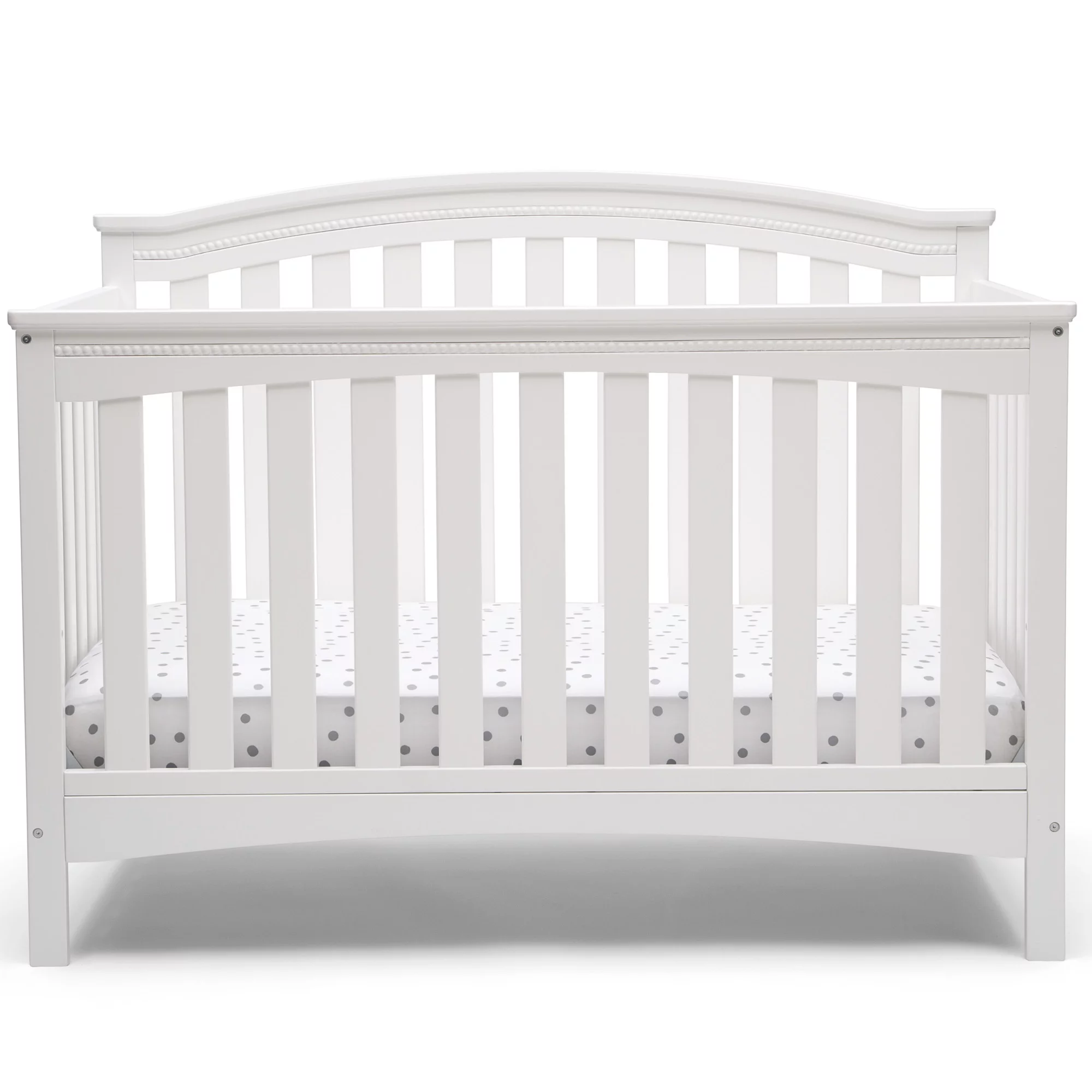 Delta Children Waverly 6-in-1 Convertible Crib. Greenguard Gold Certified. Bianca White