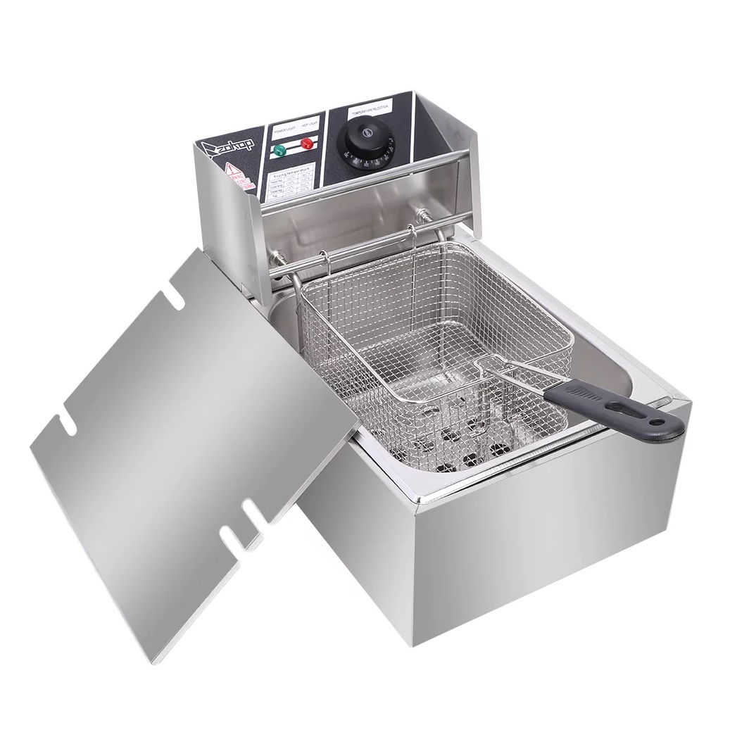 Zimtown 6L 2500W Electric Deep Fryer Commercial Tabletop Restaurant Frying Basket