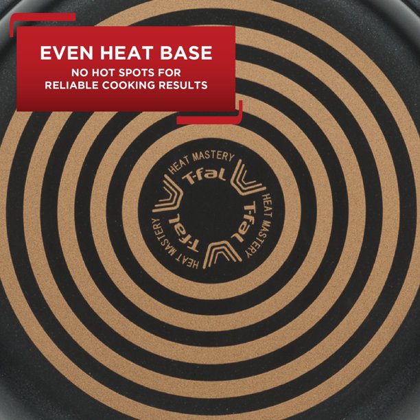 T-fal Cook & Strain Nonstick Cookware Set. 14 piece Set. Black