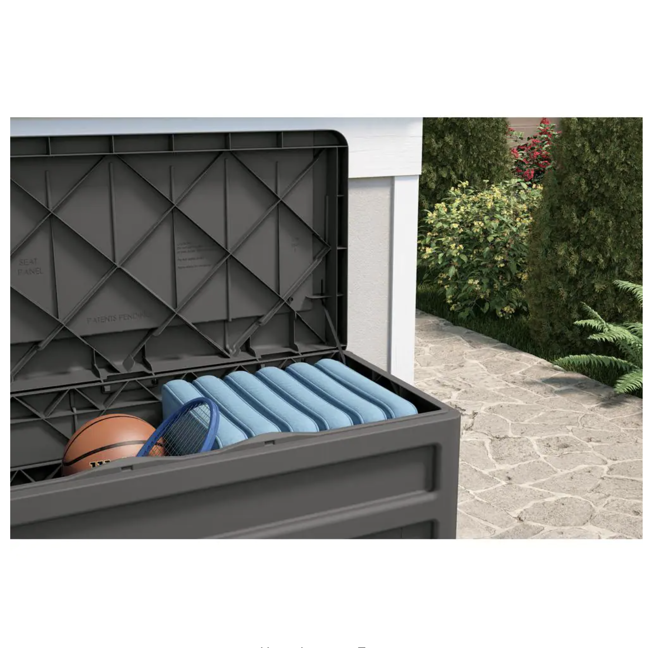 Suncast 73 Gal. Stoney Resin Deck Box