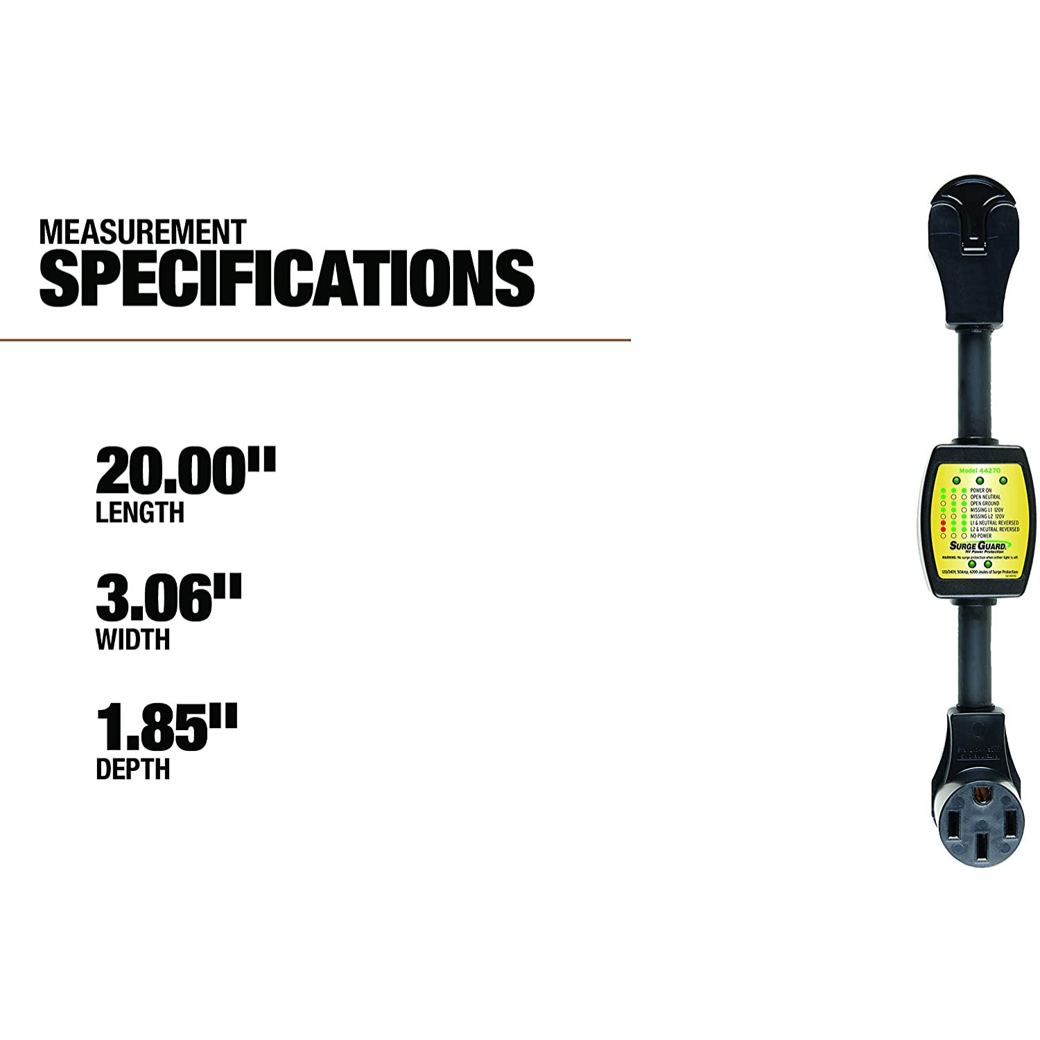 Technology Research Surge Guard 44270 Entry Level Portable Surge Protector