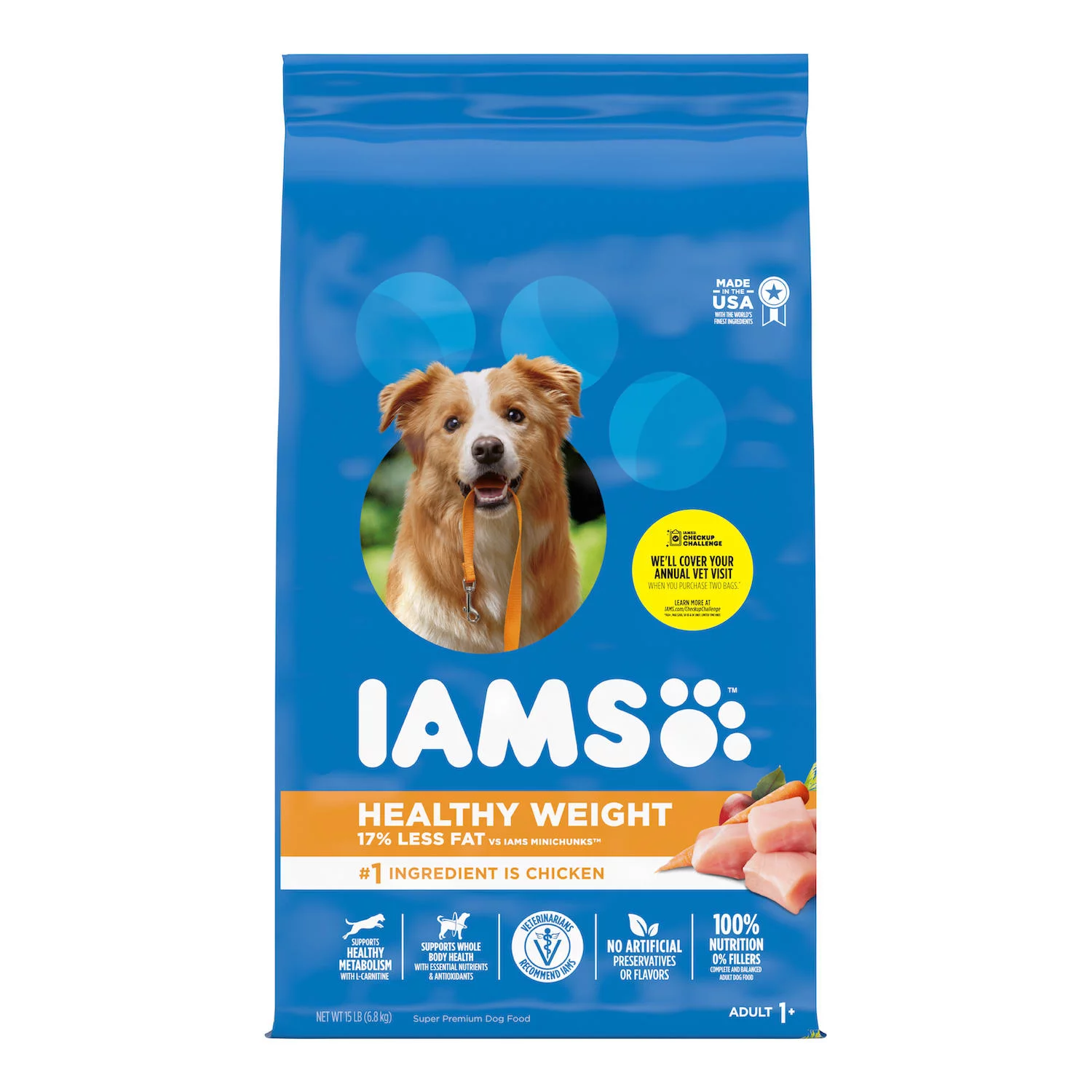 Iams Proactive Health Chicken Flavor Weight Control Dry Dog Food. 15 Lb. Bag